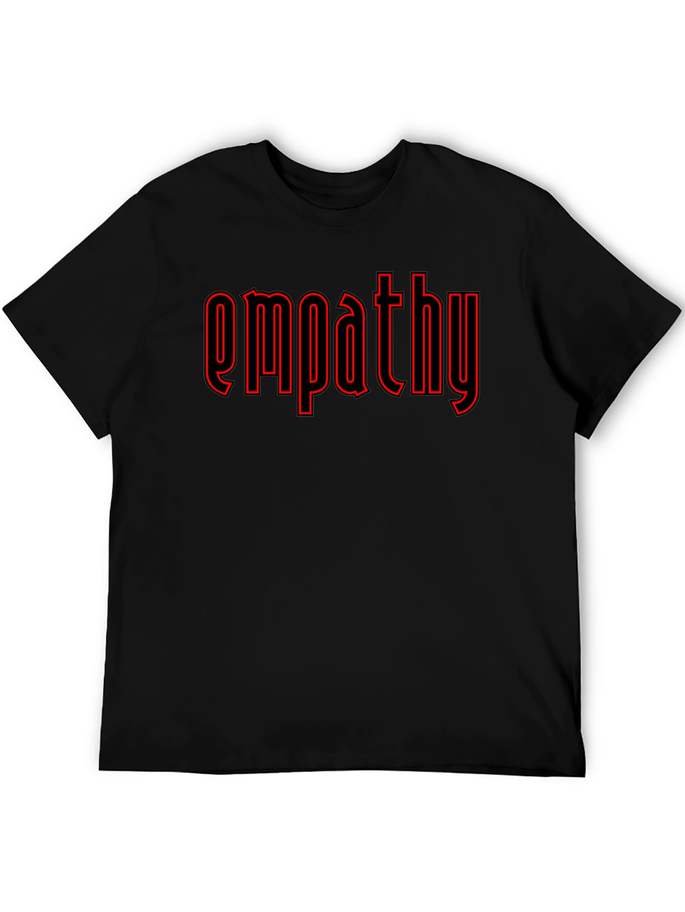 Empathy Graphic T-Shirt - Black Crew Neck Tee