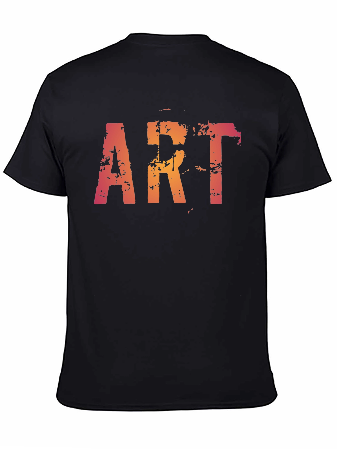 Distressed ART Graphic Black T-Shirt