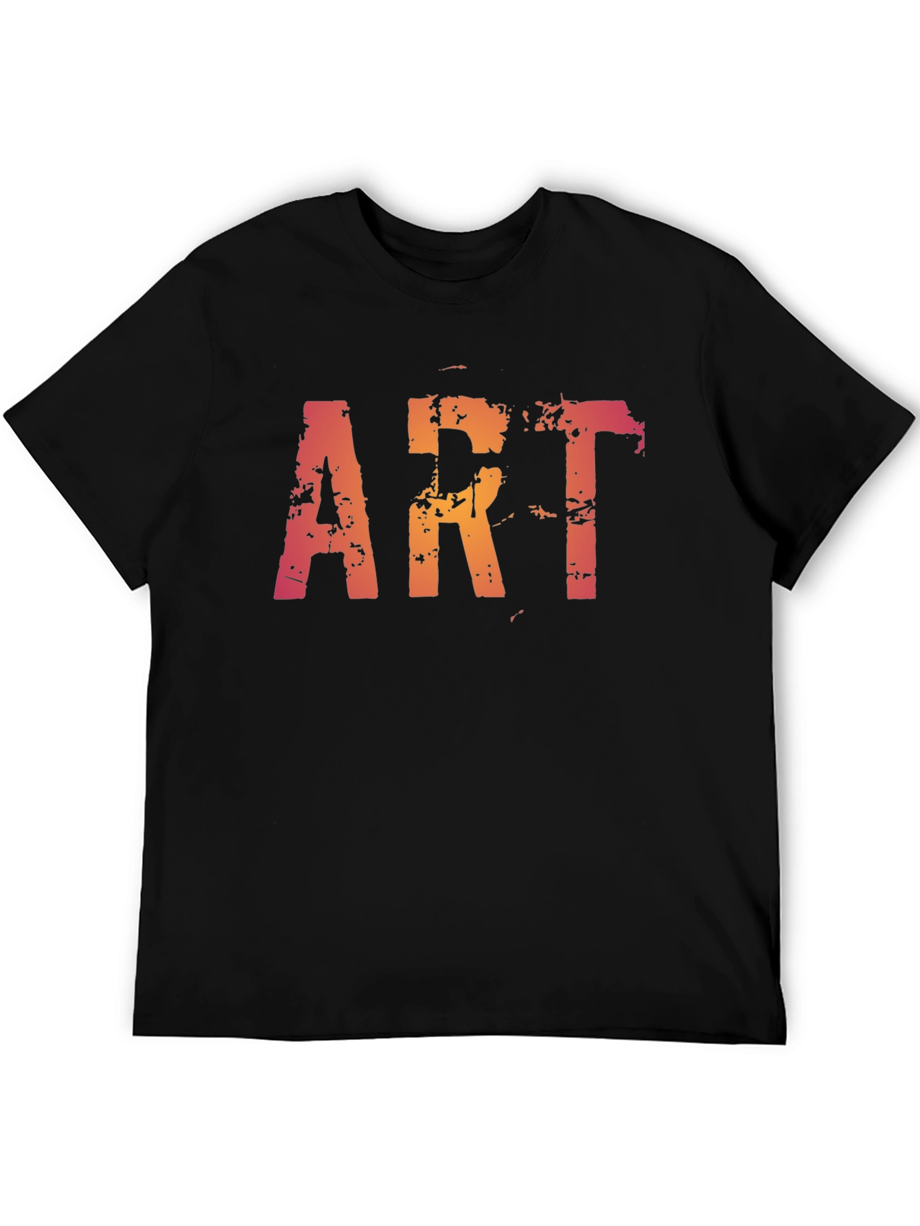 Distressed ART Graphic Black T-Shirt