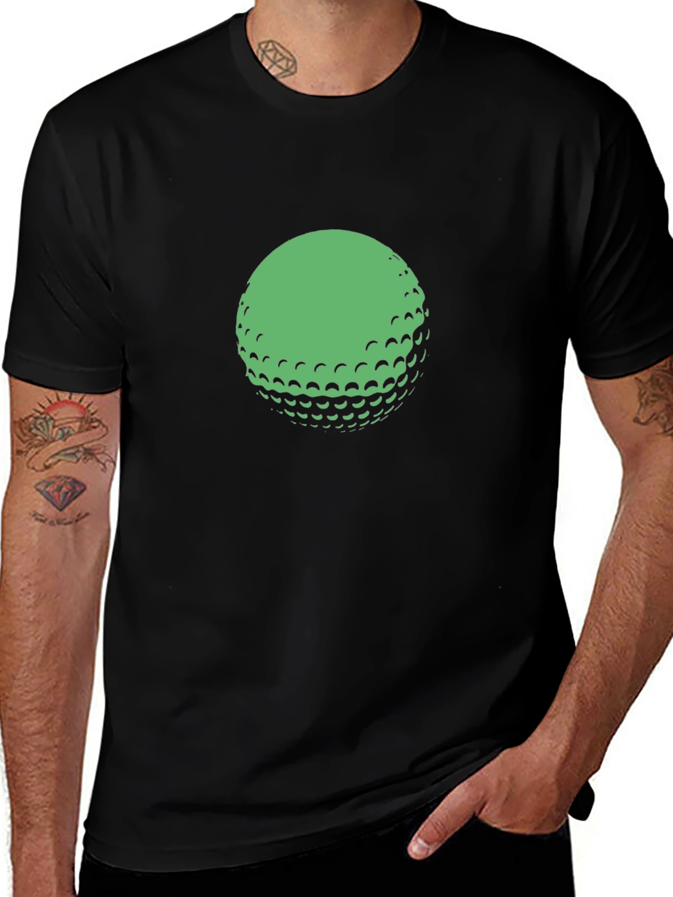 Golf Ball Graphic Tee - Classic Black