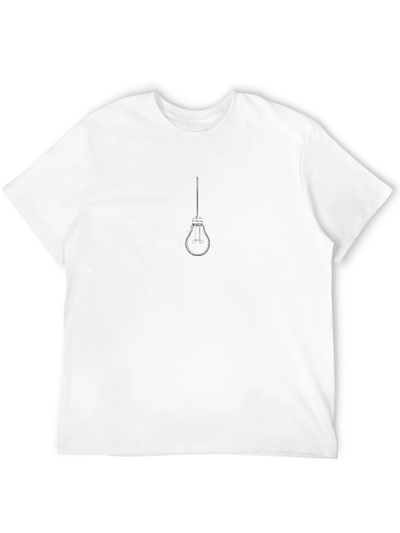 Mens Black Light Bulb Graphic Tee