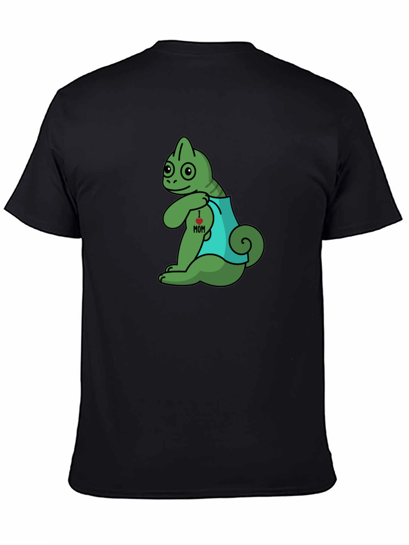 Chameleon I Love Mom Tattoo Graphic T-Shirt