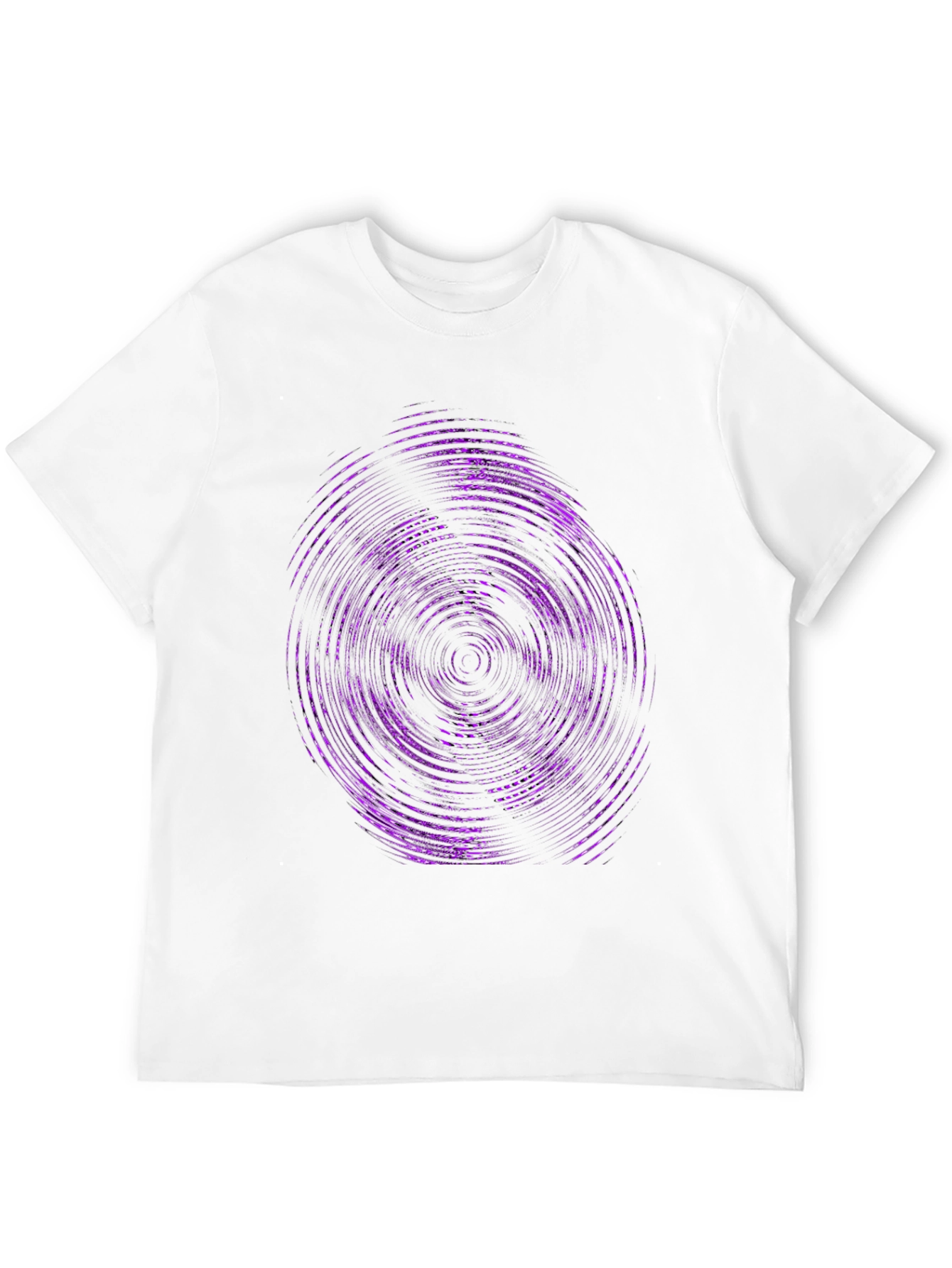 Vortex Graphic Tee - Modern Purple Swirl Design