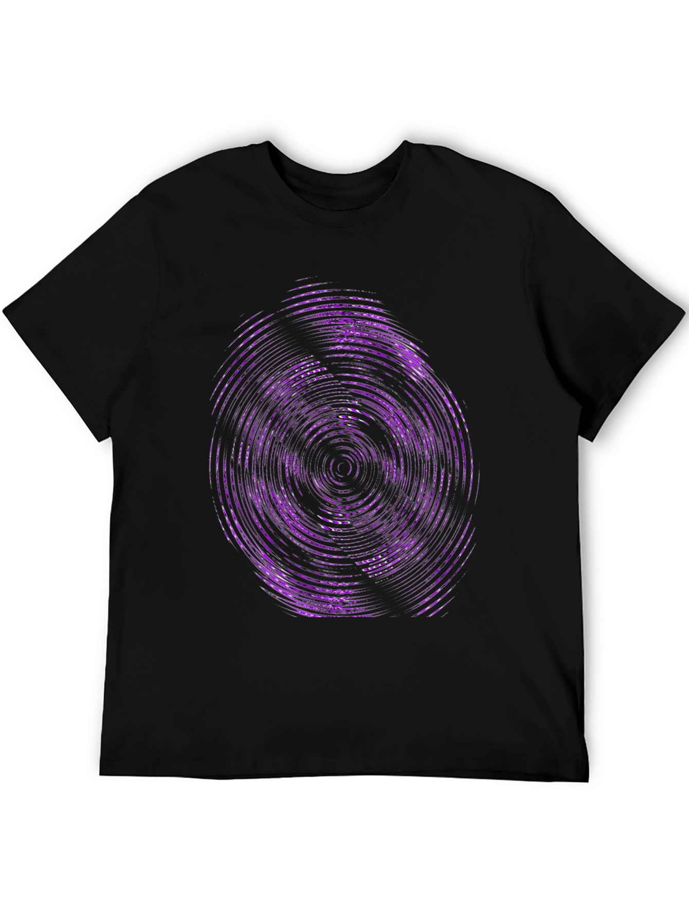 Vortex Graphic Tee - Modern Purple Swirl Design