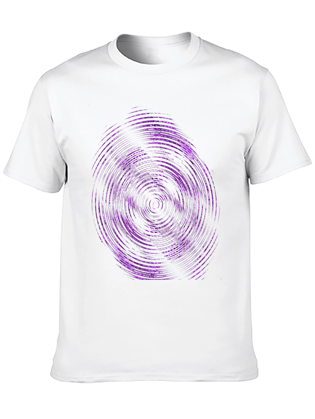 Vortex Graphic Tee - Modern Purple Swirl Design
