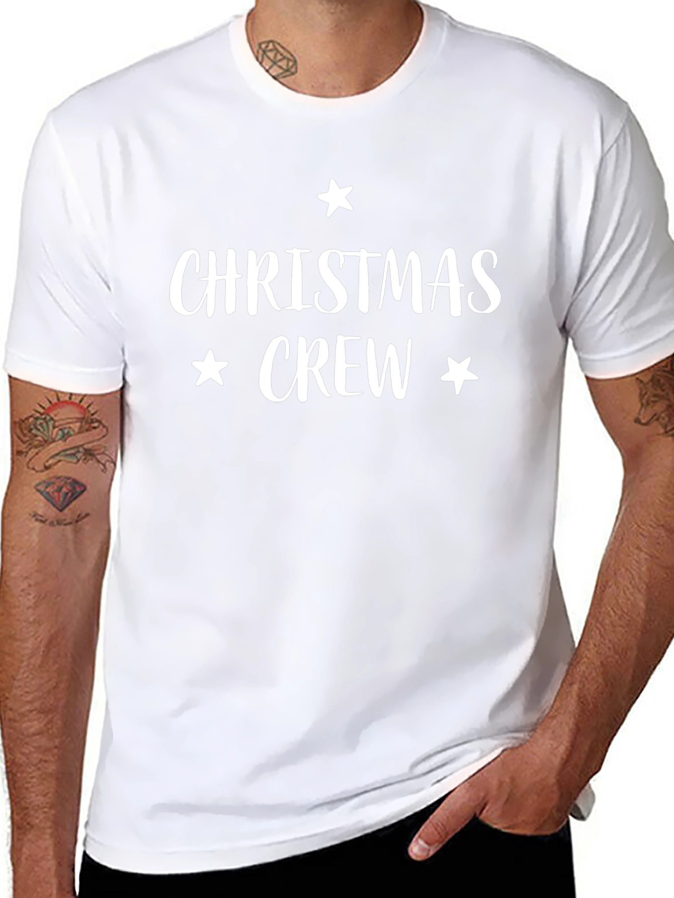 Christmas Crew Graphic Tee - Holiday Apparel