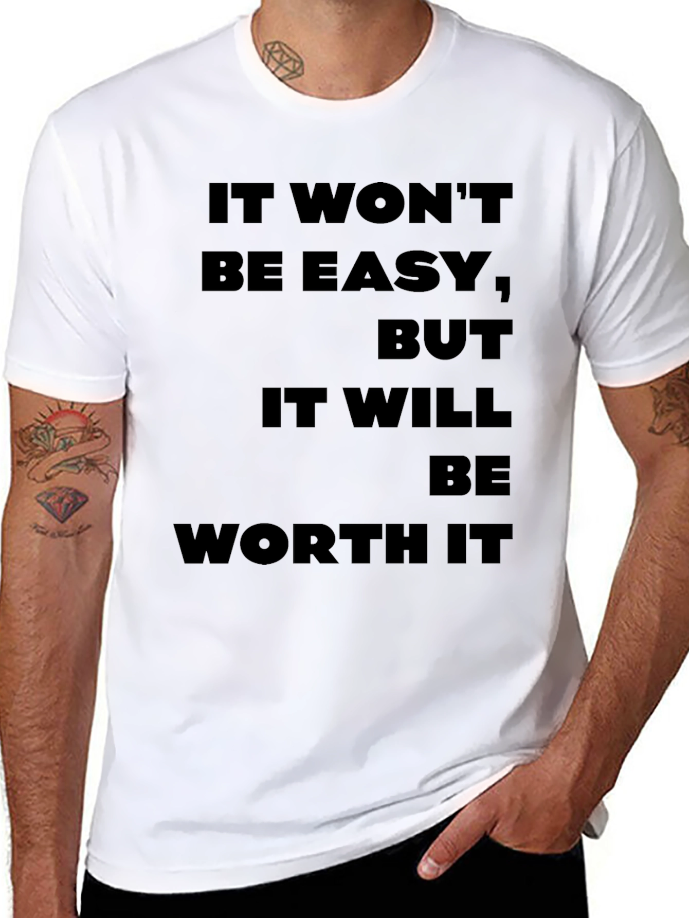 Motivational Quote Black T-Shirt