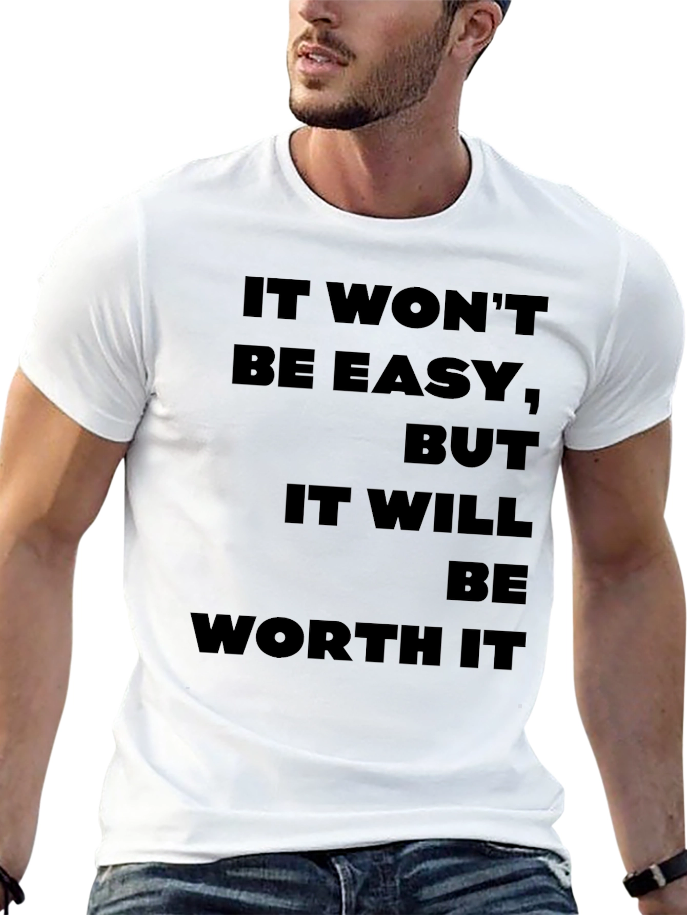 Motivational Quote Black T-Shirt