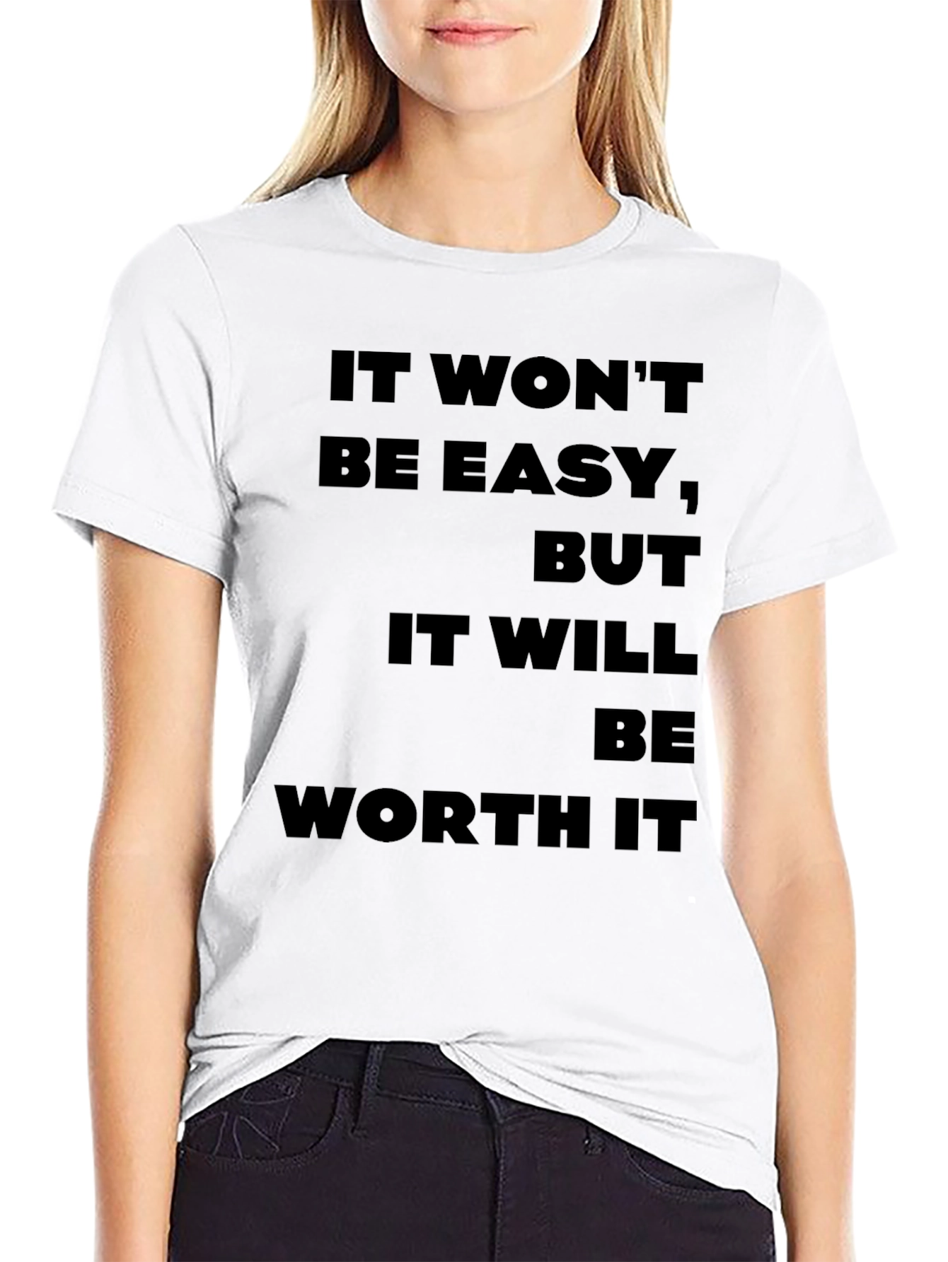 Motivational Quote Black T-Shirt