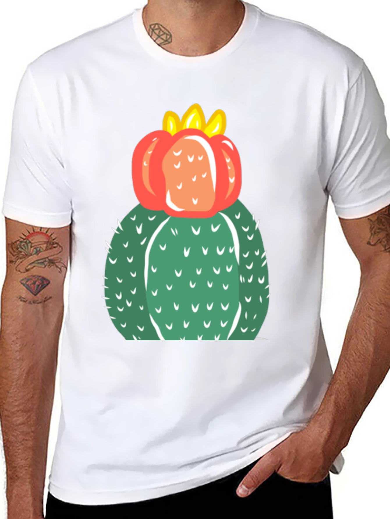 Cactus Flower Graphic Tee - Cool Desert Style