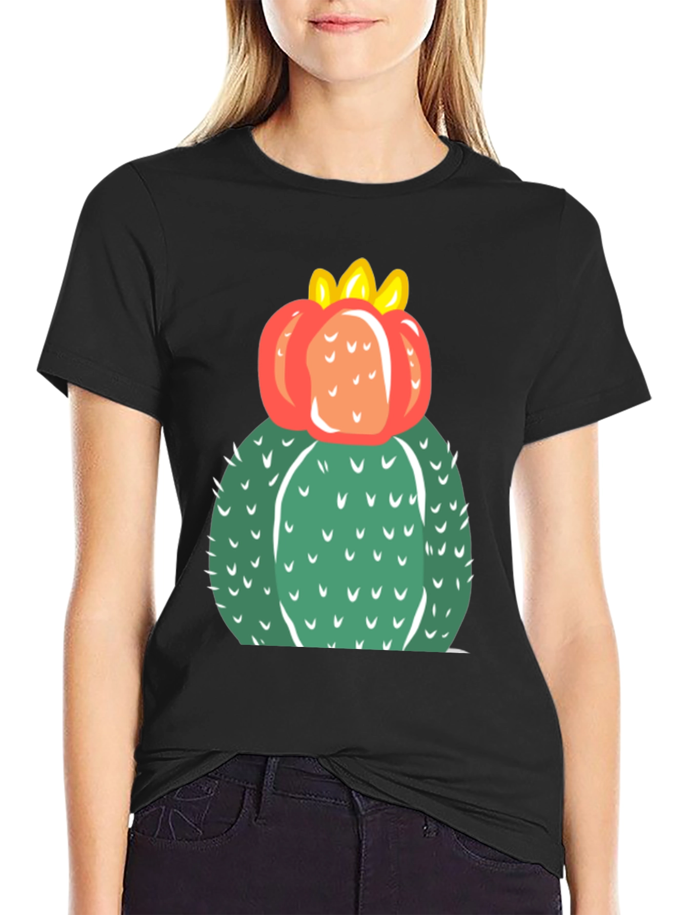 Cactus Flower Graphic Tee - Cool Desert Style