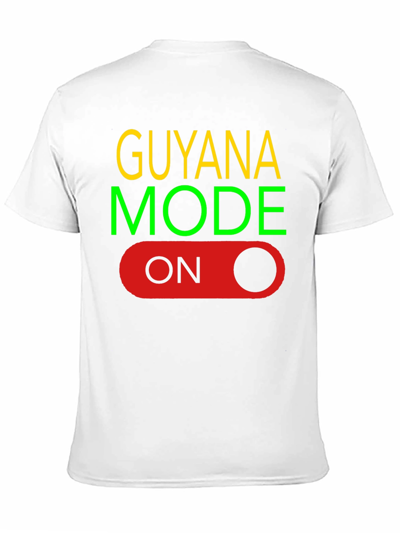 Guyana Mode On Black T-Shirt
