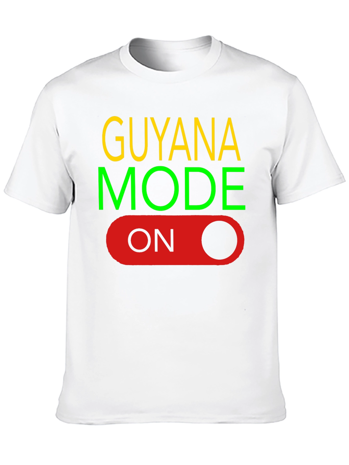 Guyana Mode On Black T-Shirt