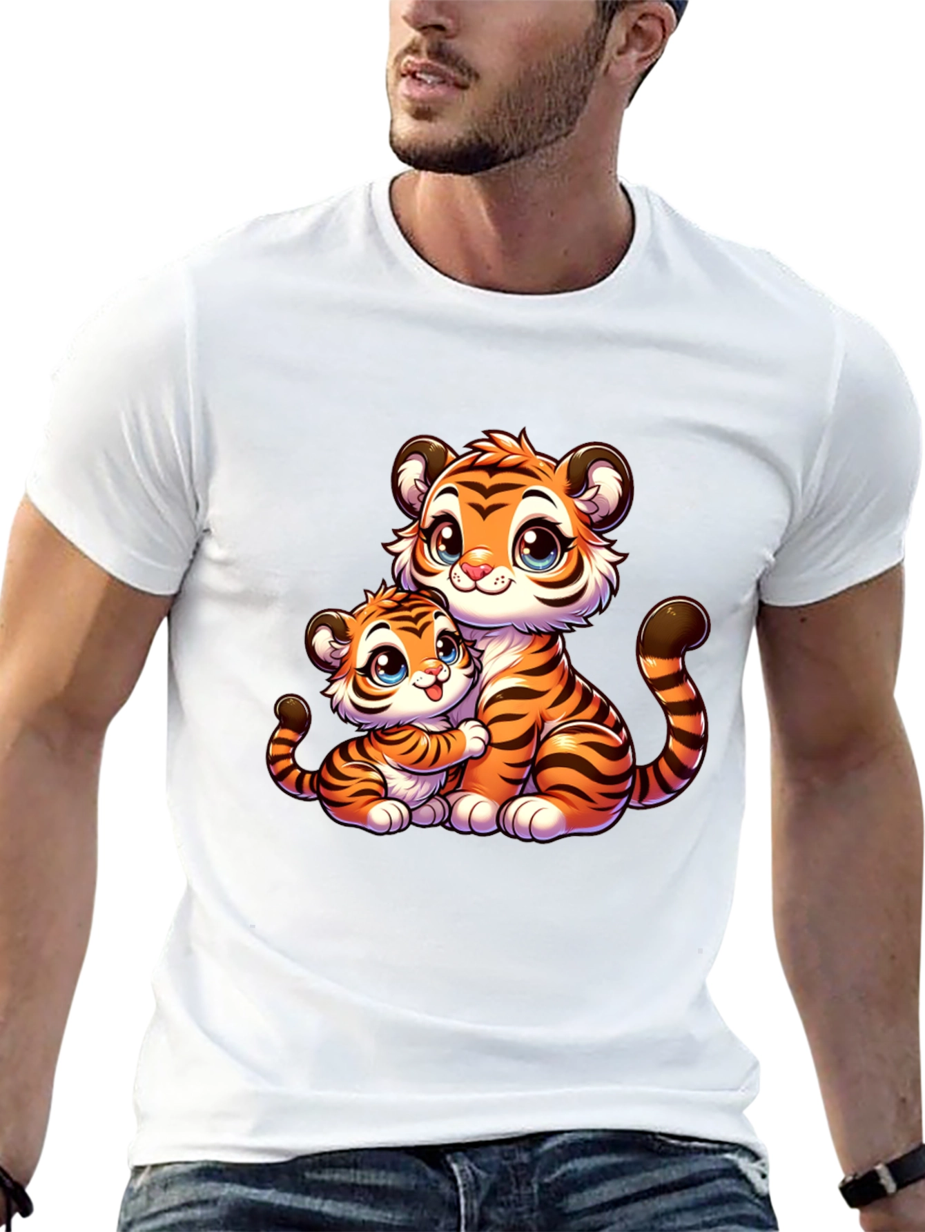 Cute Cartoon Tiger Family T-Shirt