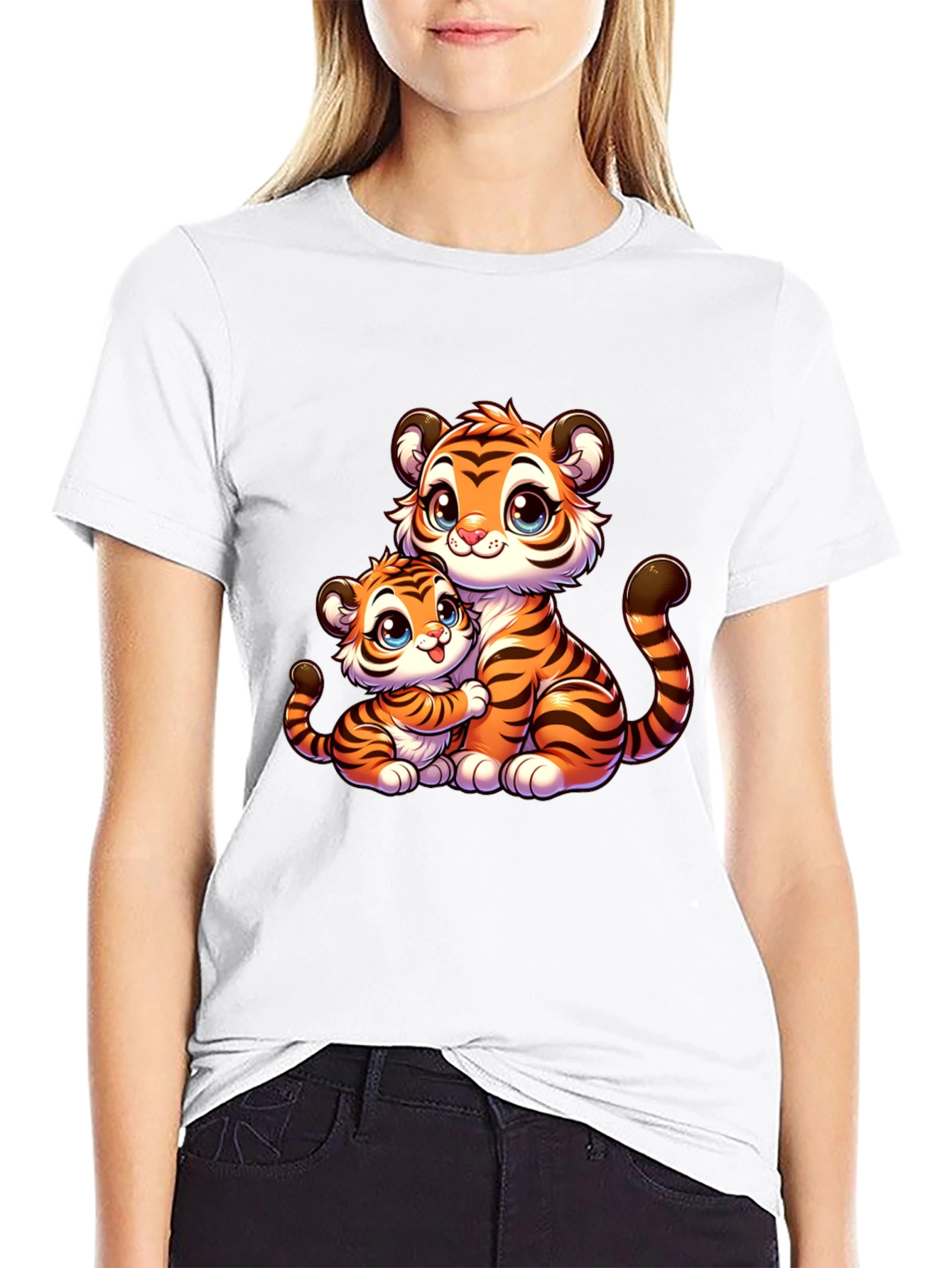 Cute Cartoon Tiger Family T-Shirt