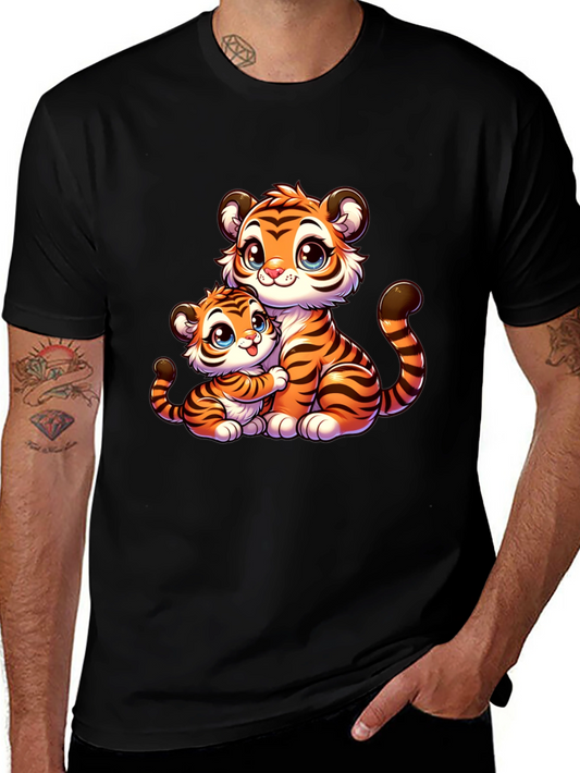 Cute Cartoon Tiger Family T-Shirt