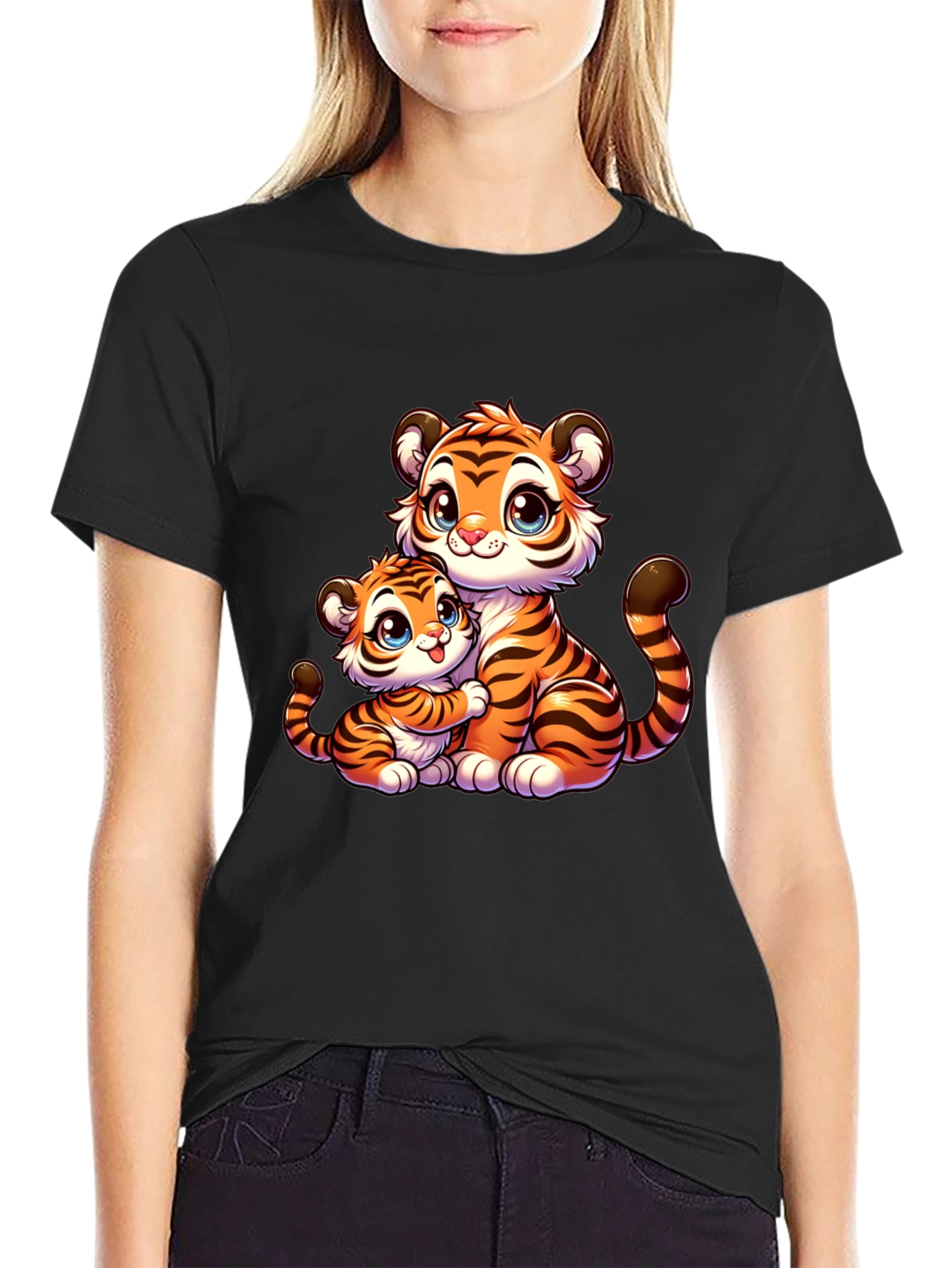 Cute Cartoon Tiger Family T-Shirt