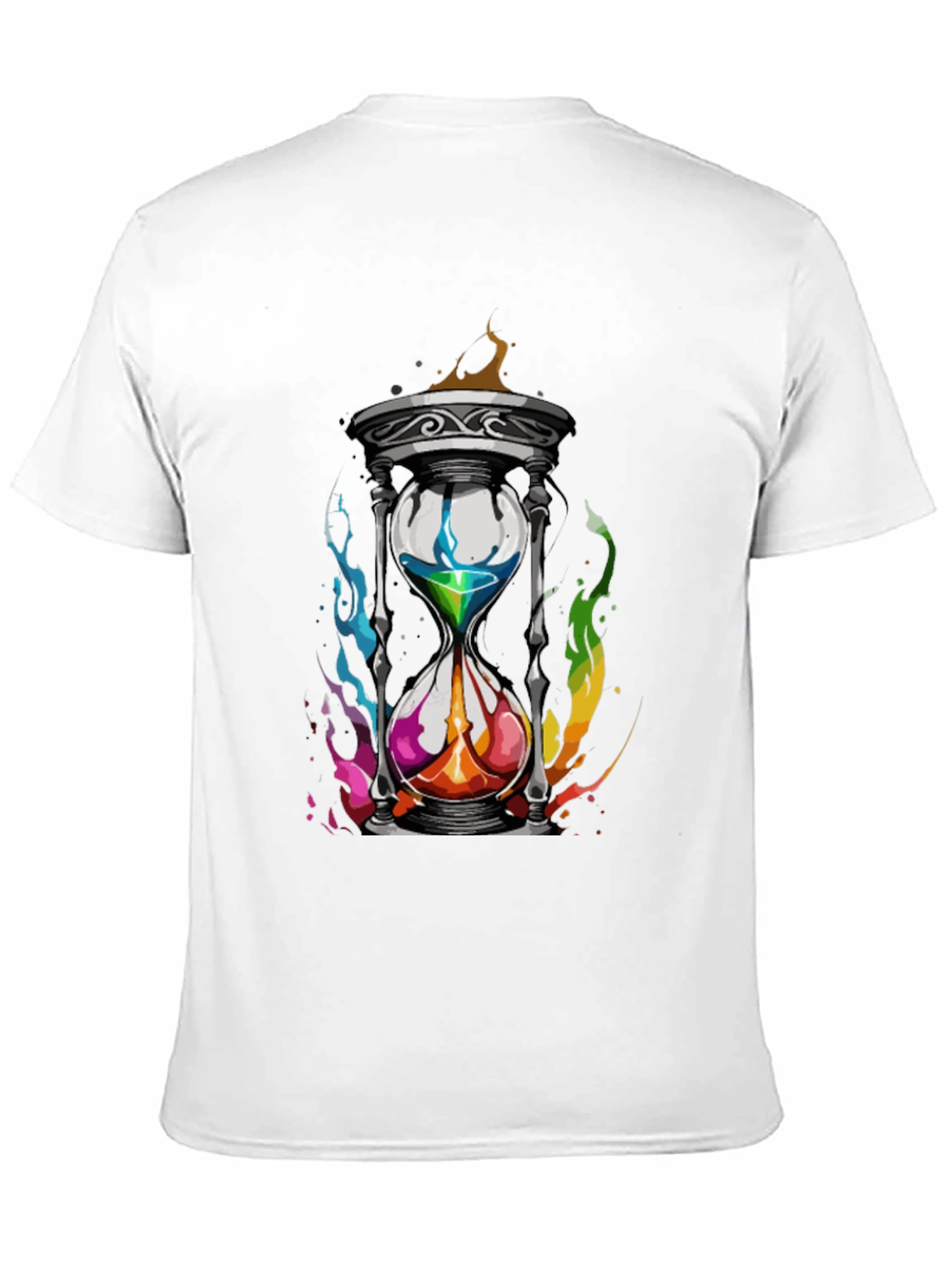 Colorful Hourglass Graphic T-Shirt