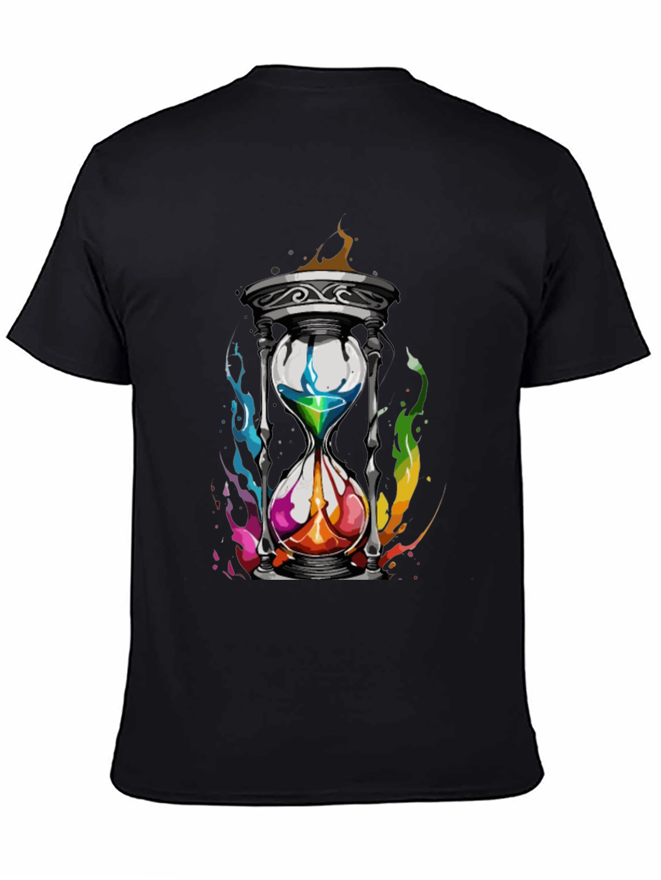 Colorful Hourglass Graphic T-Shirt