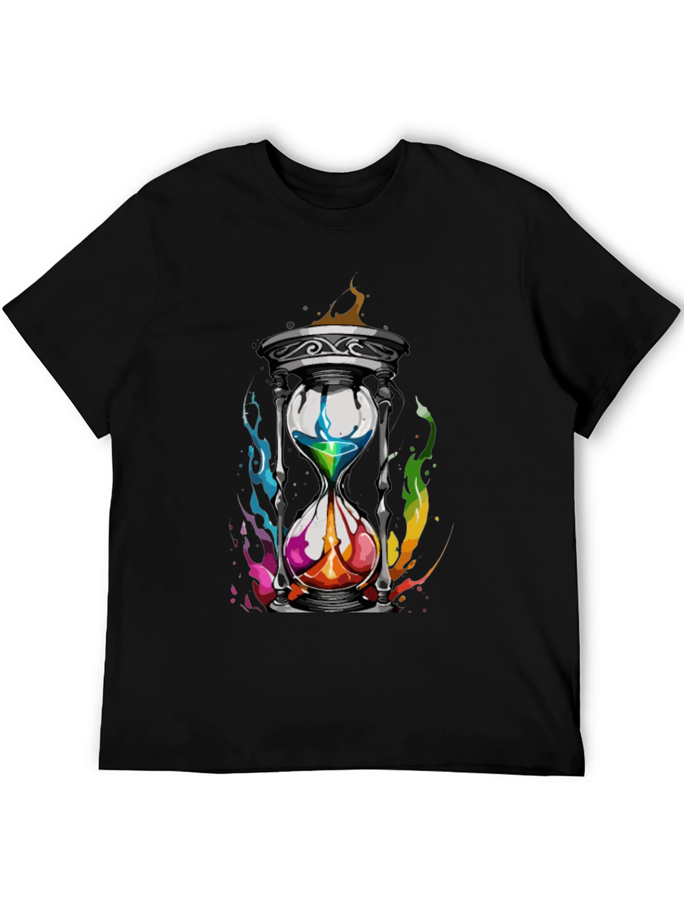Colorful Hourglass Graphic T-Shirt