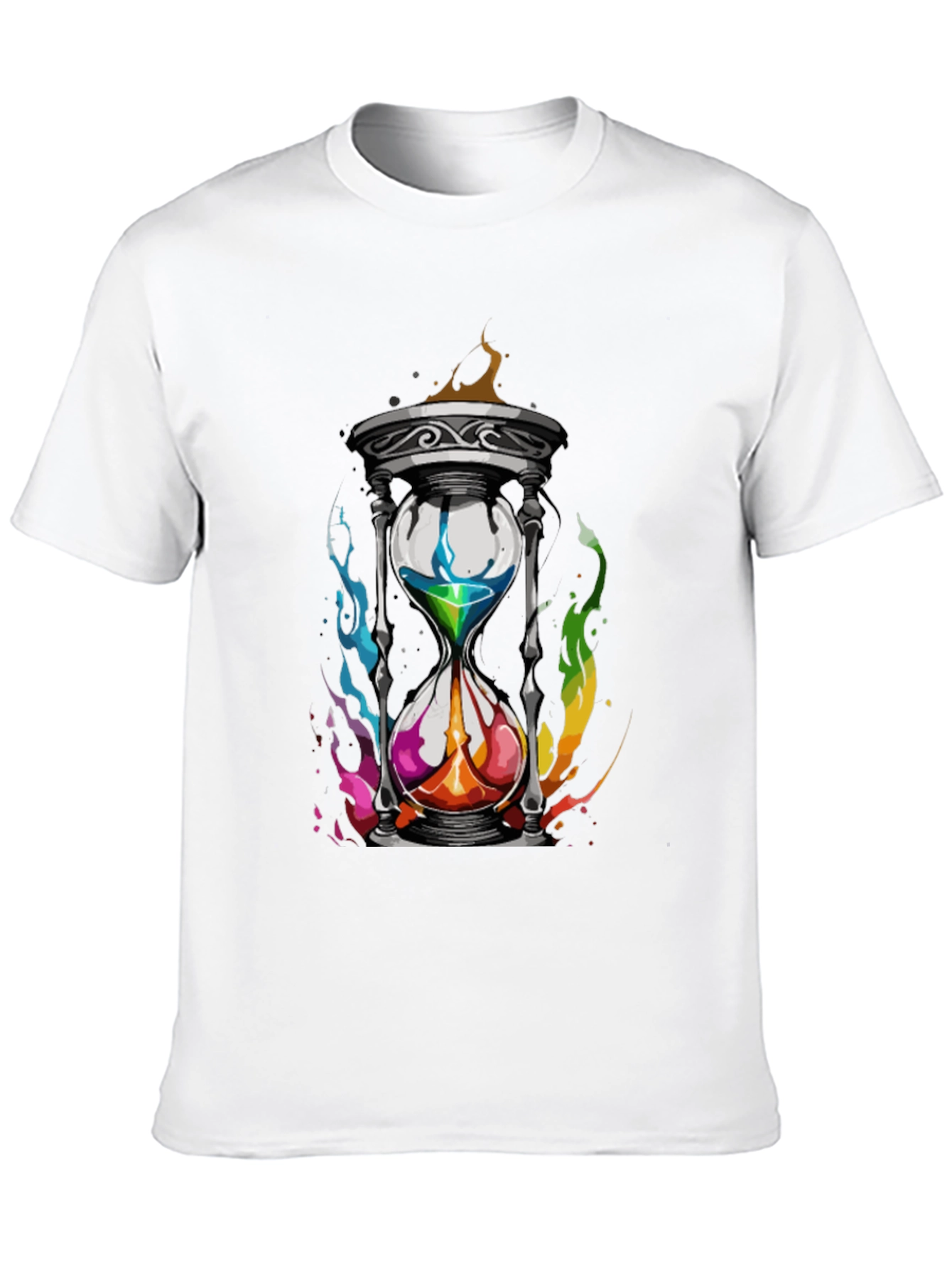 Colorful Hourglass Graphic T-Shirt
