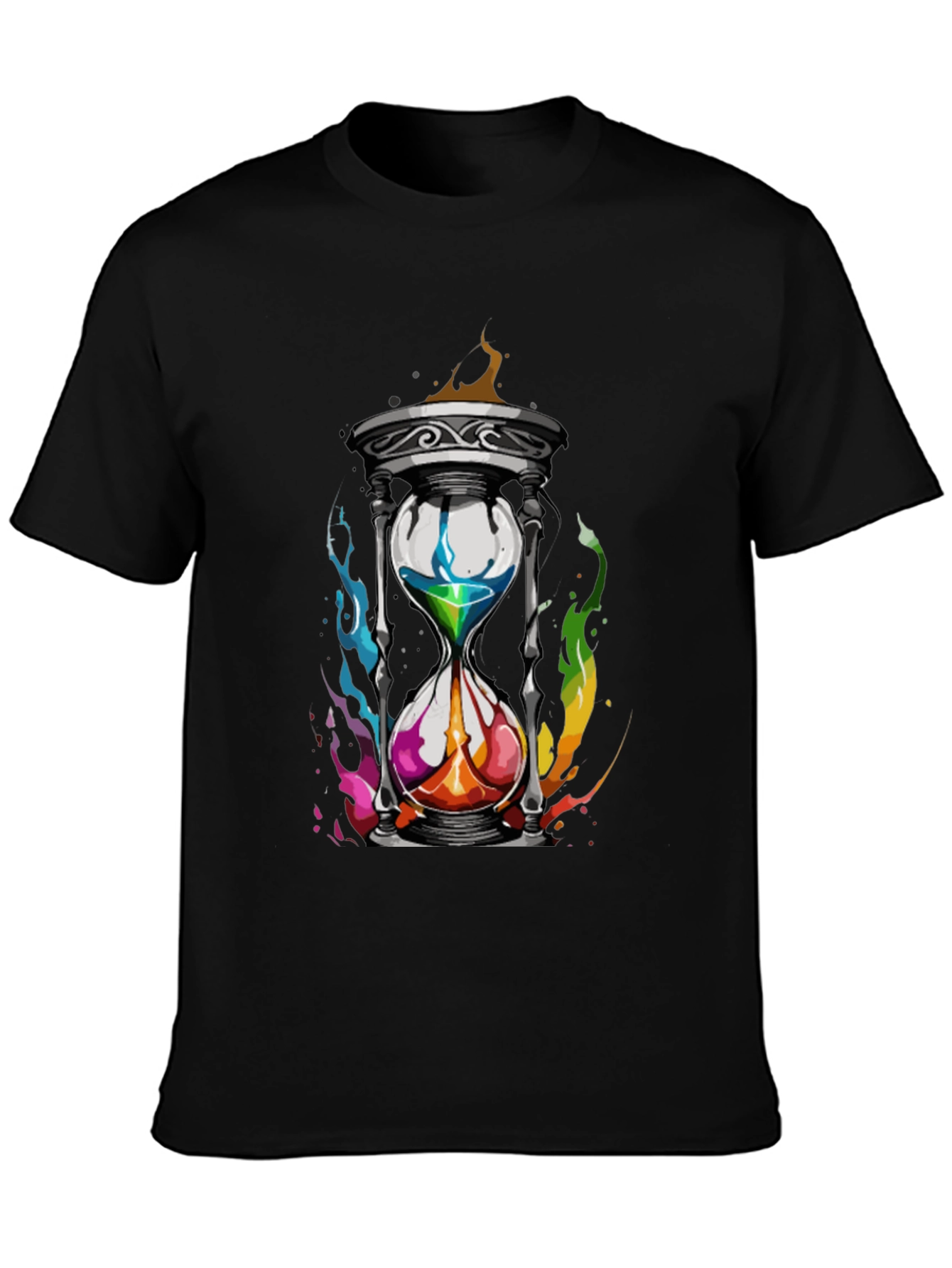 Colorful Hourglass Graphic T-Shirt