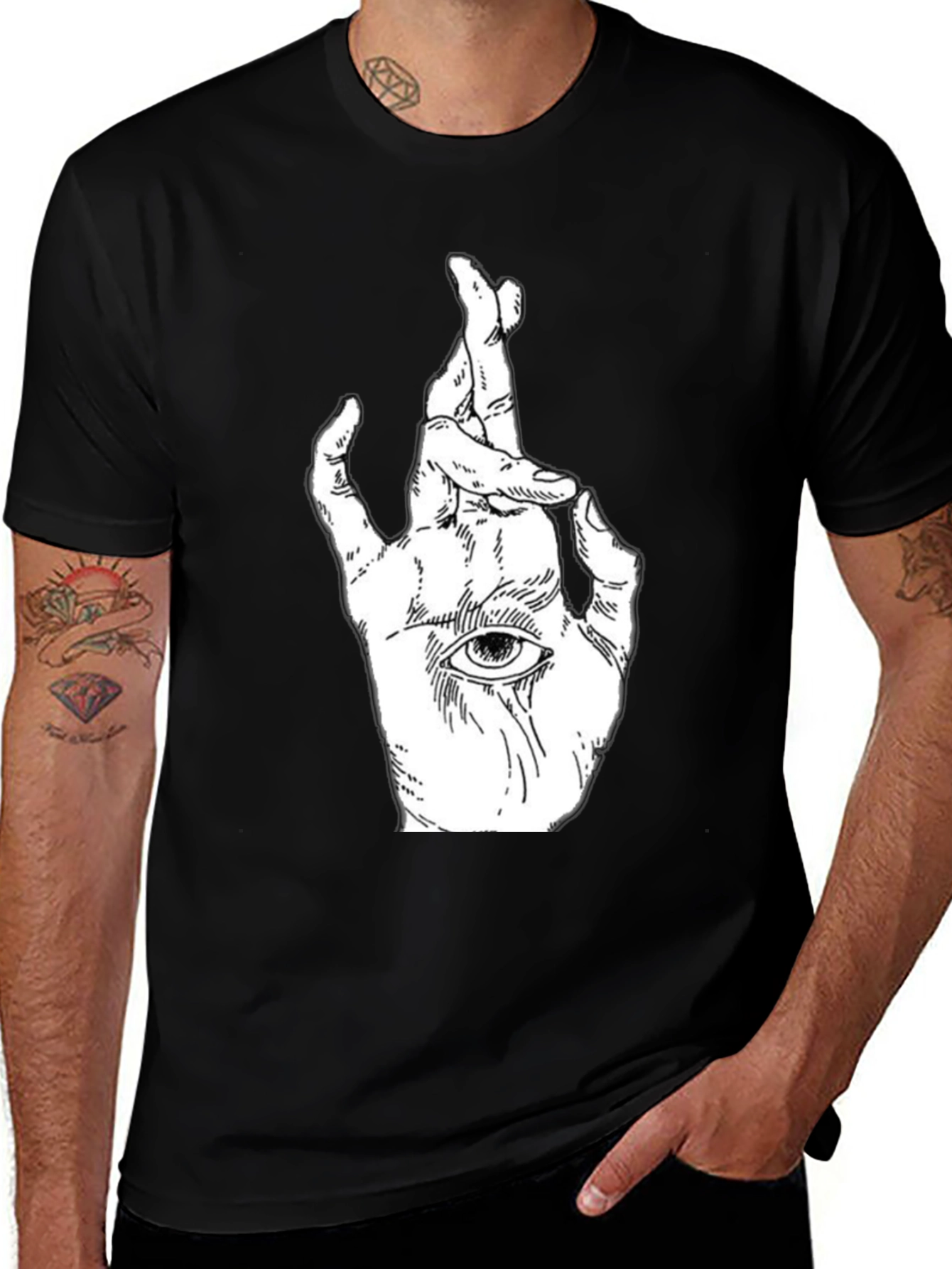 Mystic Hand Graphic Tee - Unisex Black T-Shirt