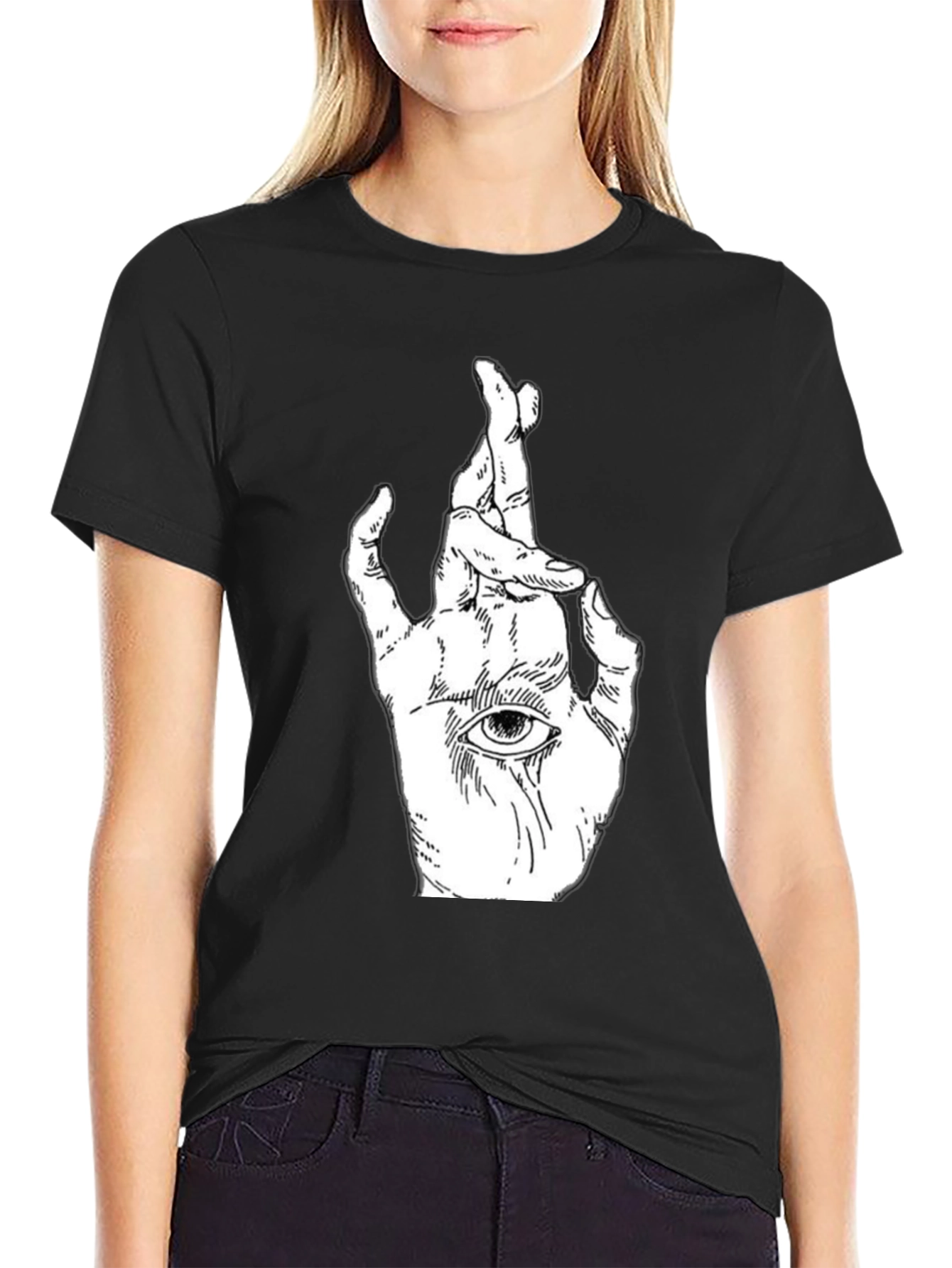 Mystic Hand Graphic Tee - Unisex Black T-Shirt