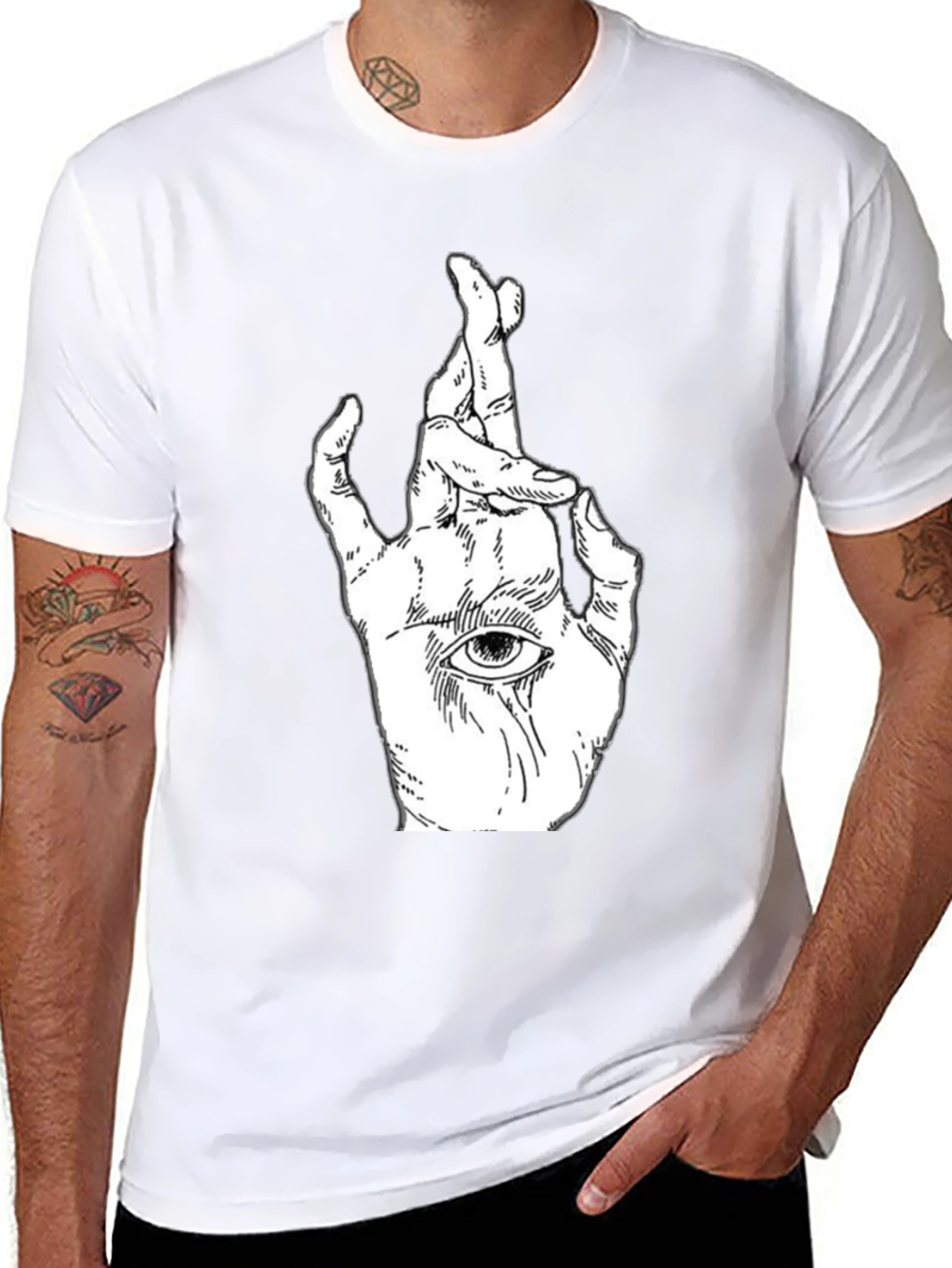 Mystic Hand Graphic Tee - Unisex Black T-Shirt