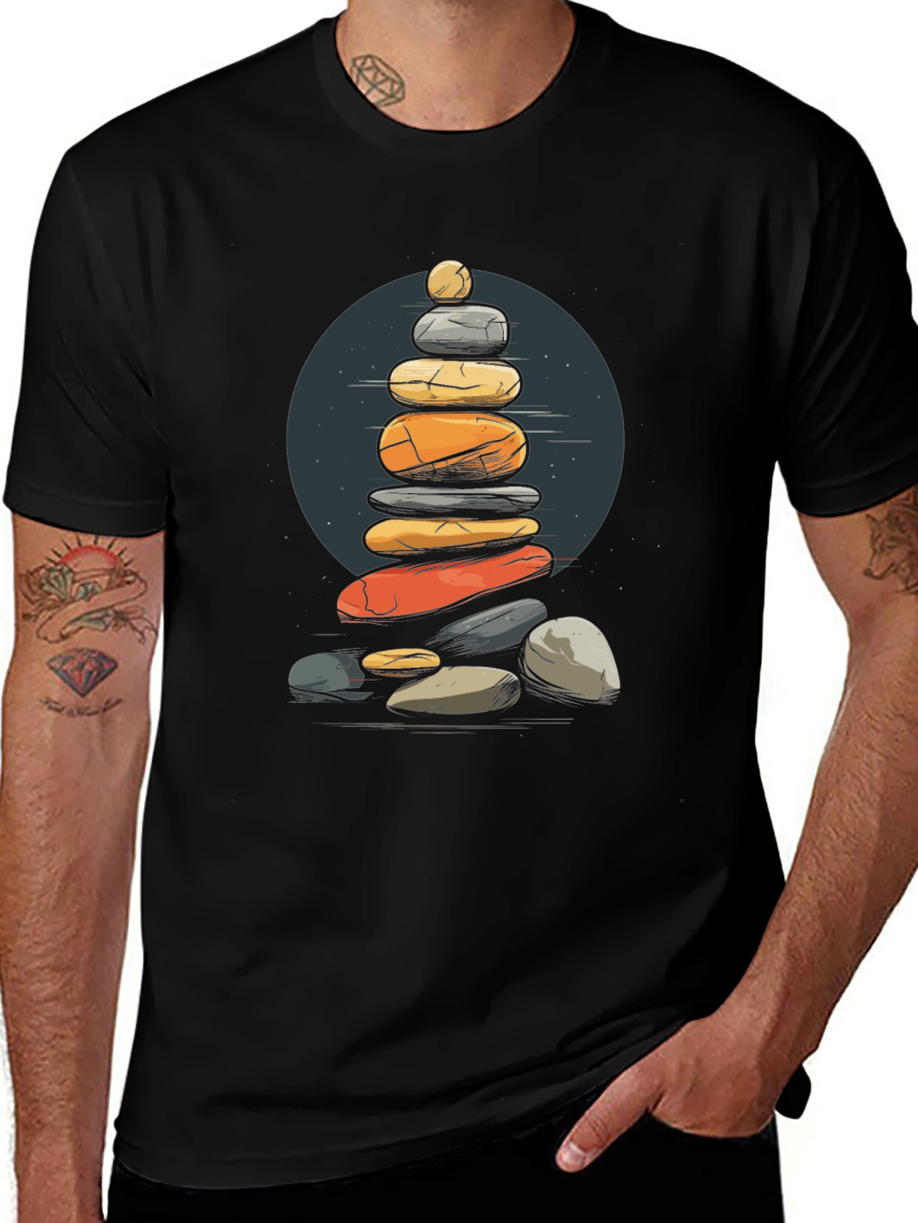 Stacked Stones Graphic Tee - Relaxed Fit