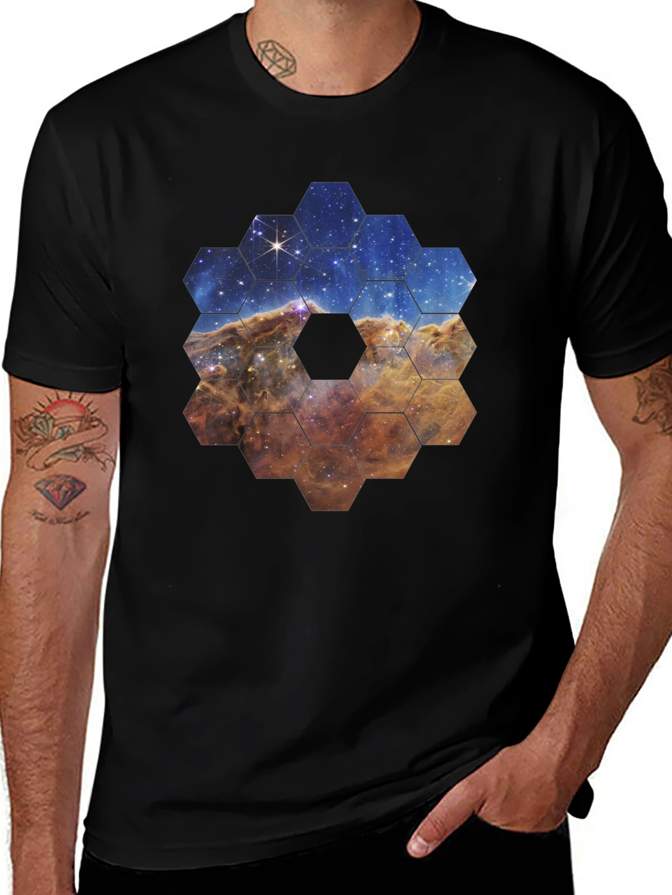 Galaxy Hexagon T-Shirt - Stylish and Unique Design