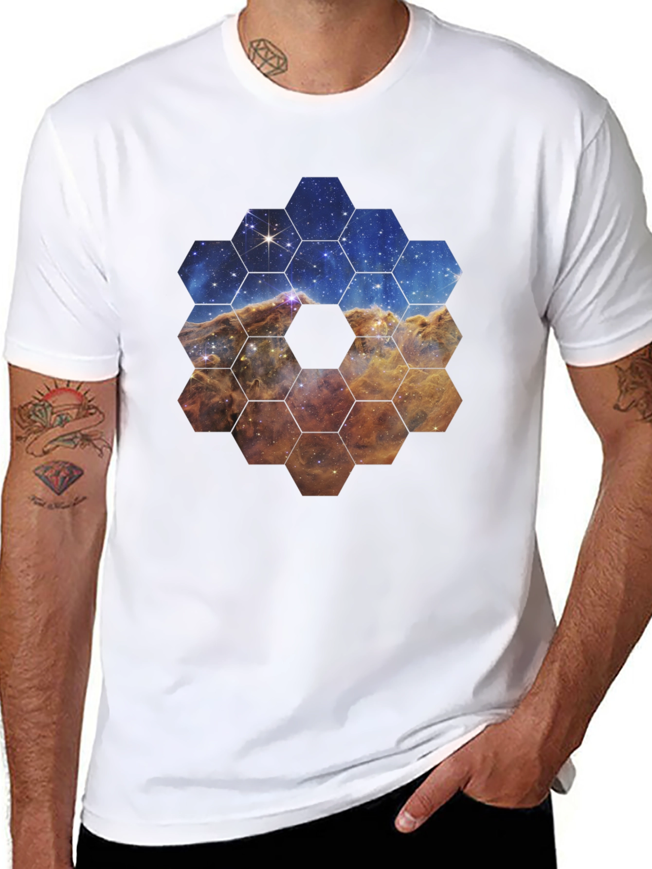 Galaxy Hexagon T-Shirt - Stylish and Unique Design