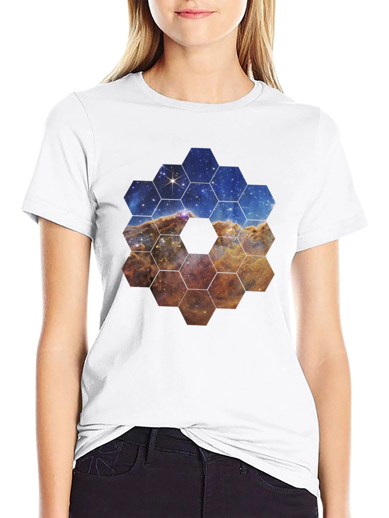 Galaxy Hexagon T-Shirt - Stylish and Unique Design