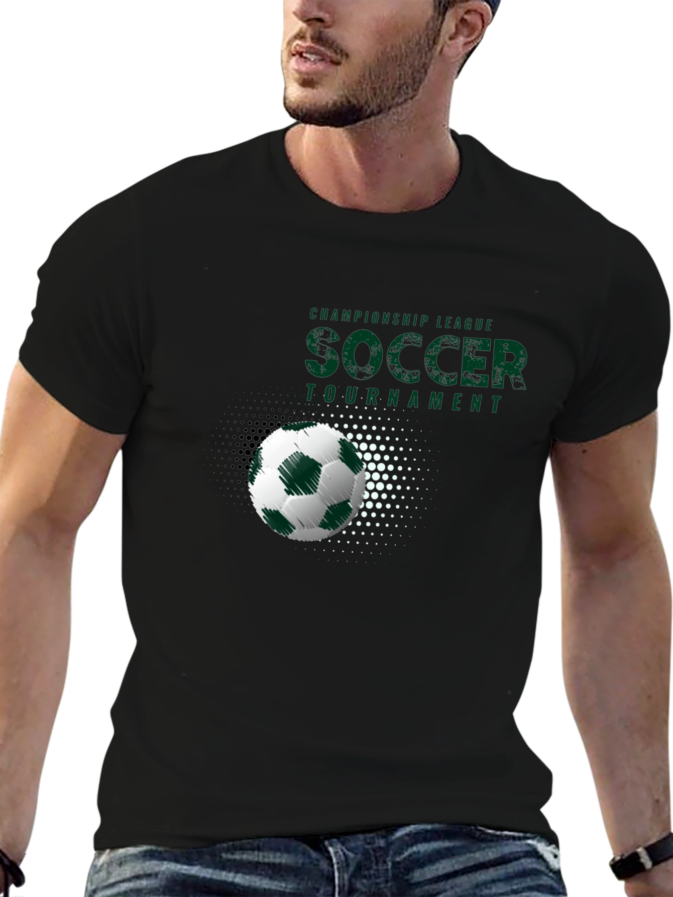 Soccer Tournament Graphic Tee - Black