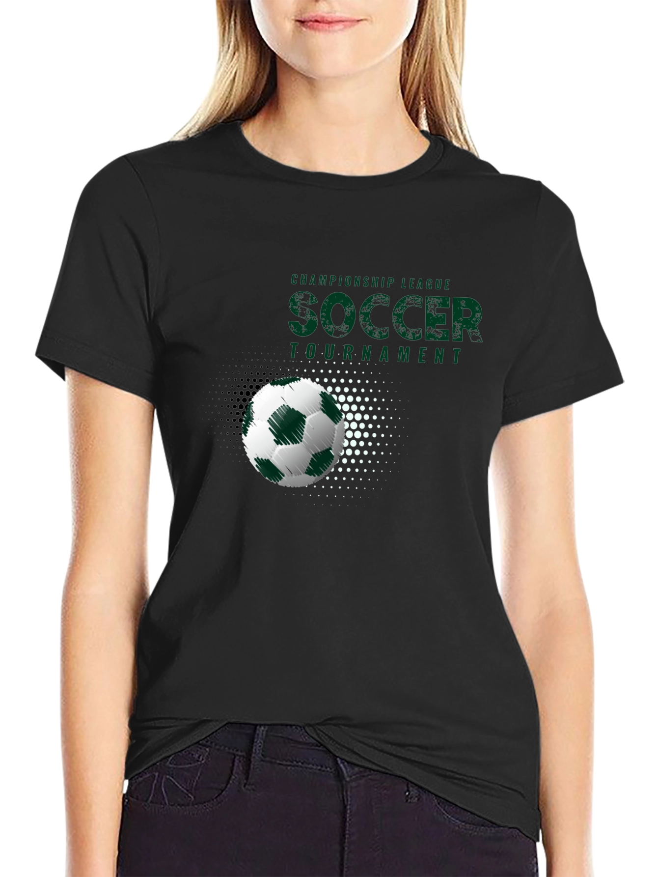 Soccer Tournament Graphic Tee - Black