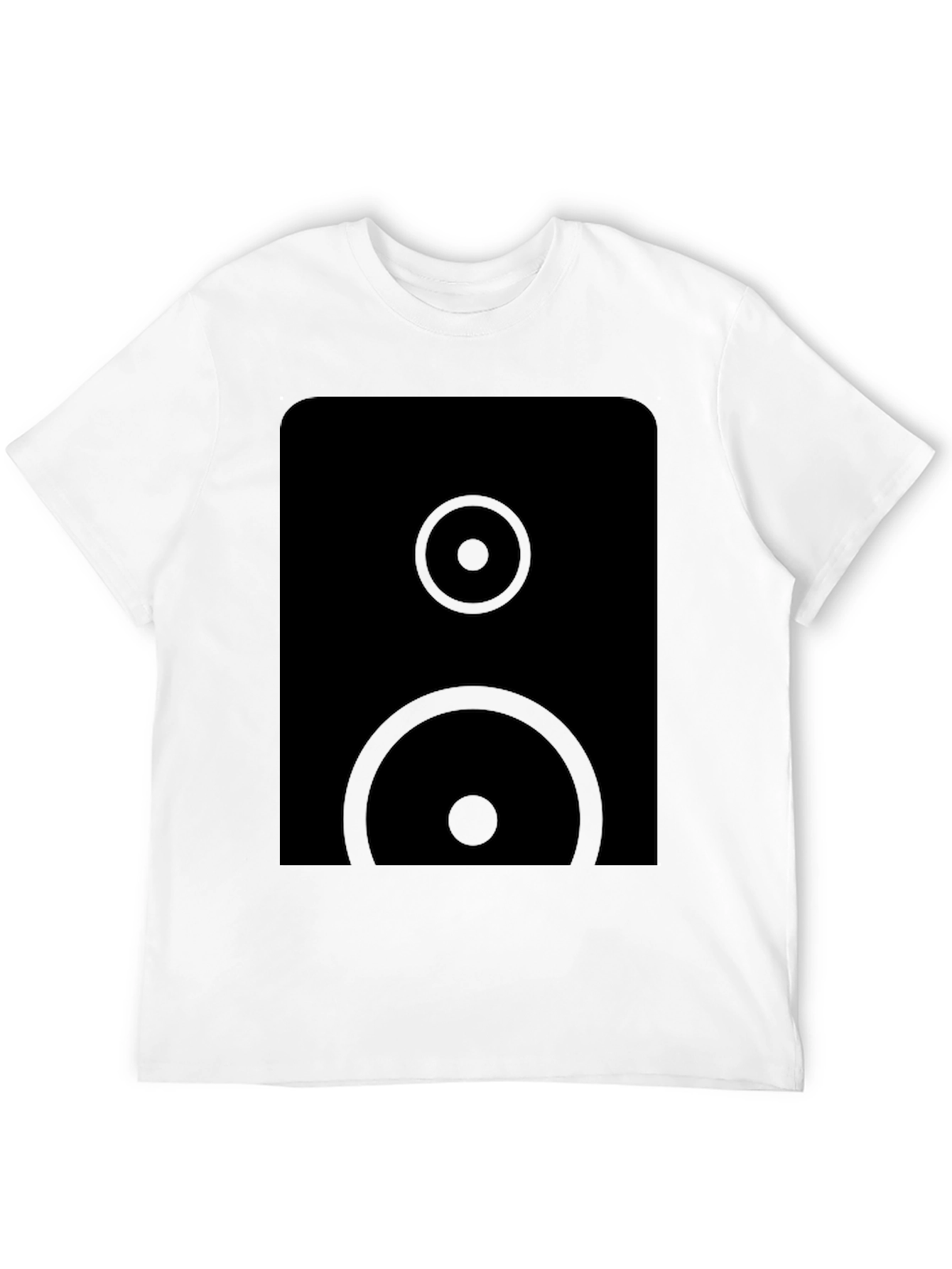 Modern Speaker Graphic Black T-Shirt