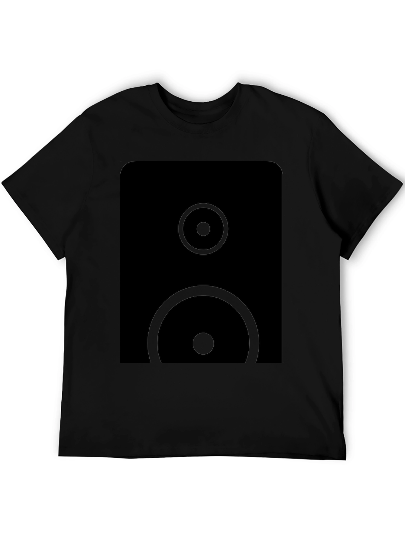 Modern Speaker Graphic Black T-Shirt