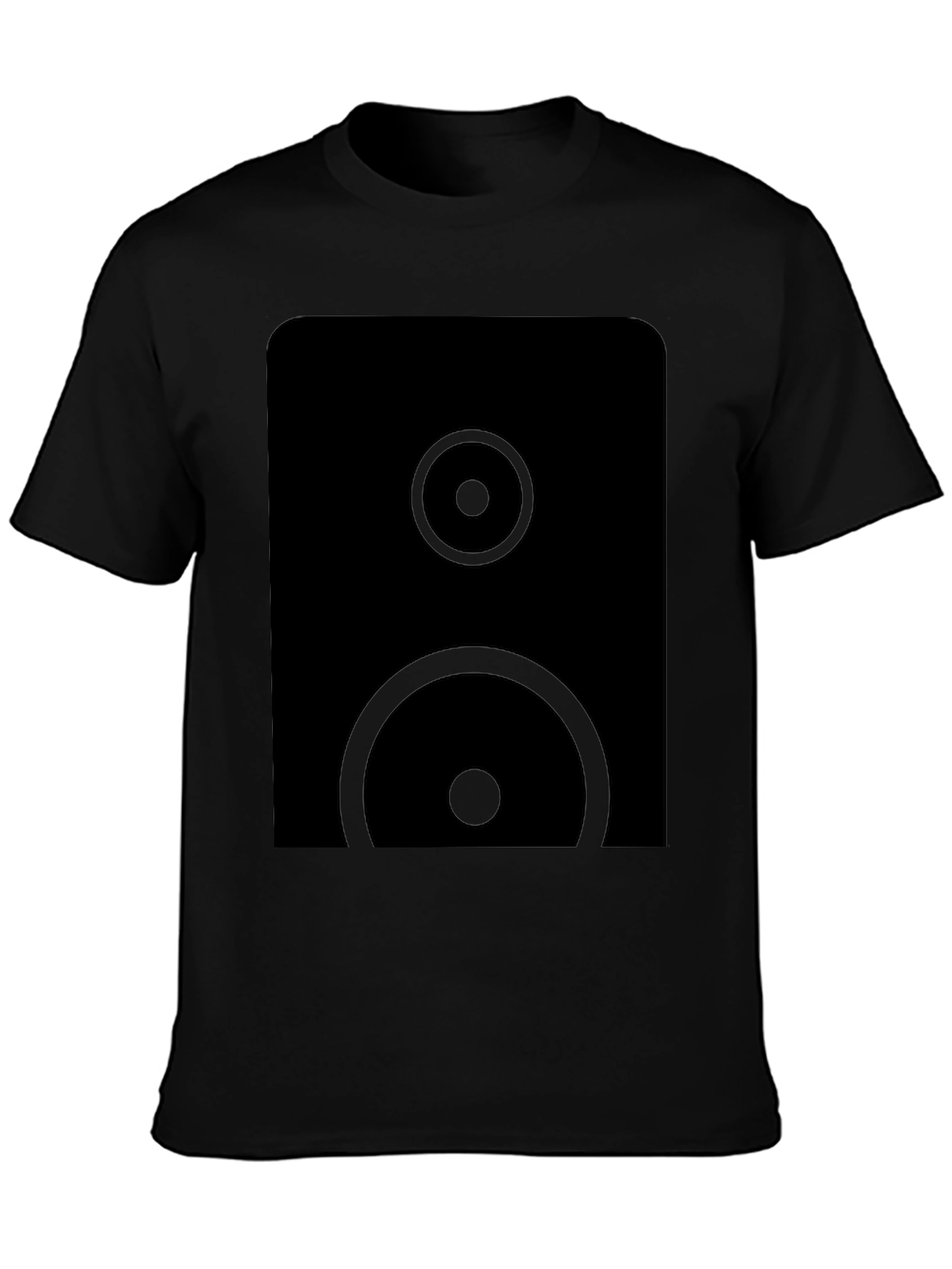 Modern Speaker Graphic Black T-Shirt