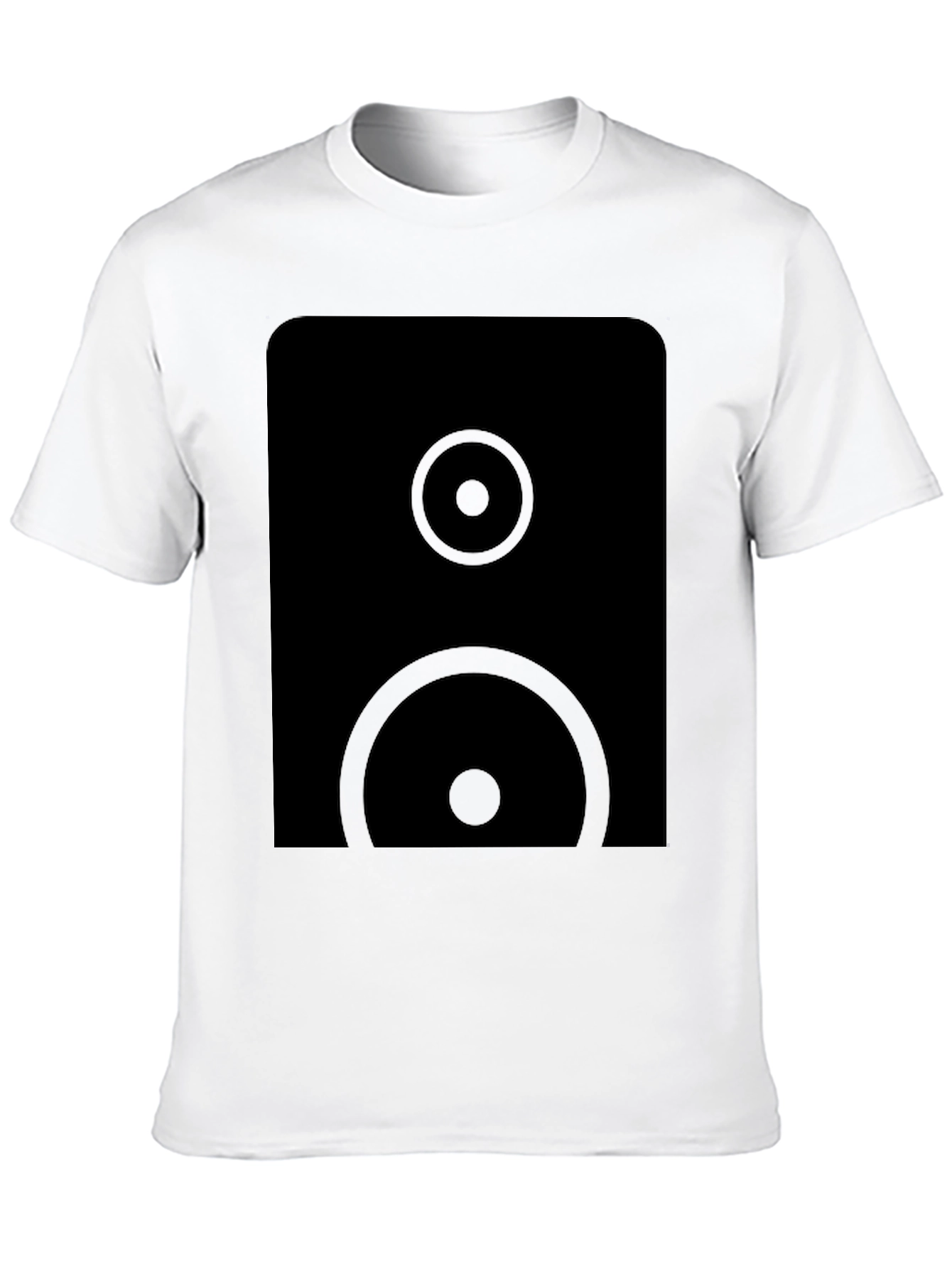 Modern Speaker Graphic Black T-Shirt