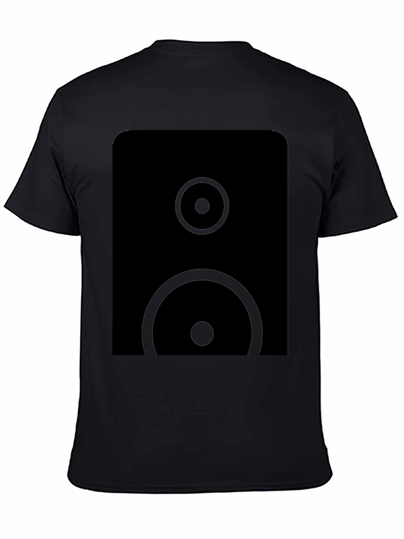 Modern Speaker Graphic Black T-Shirt