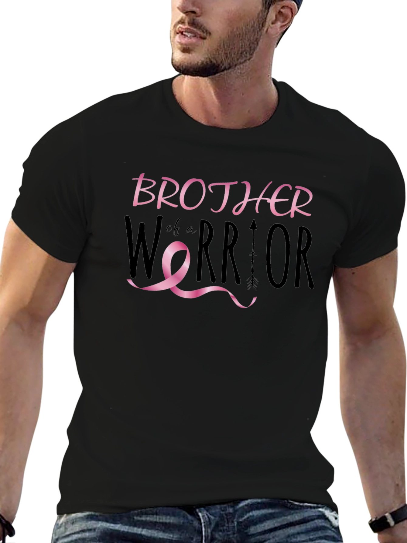 Brother of a Warrior T-Shirt Breast Cancer Awareness