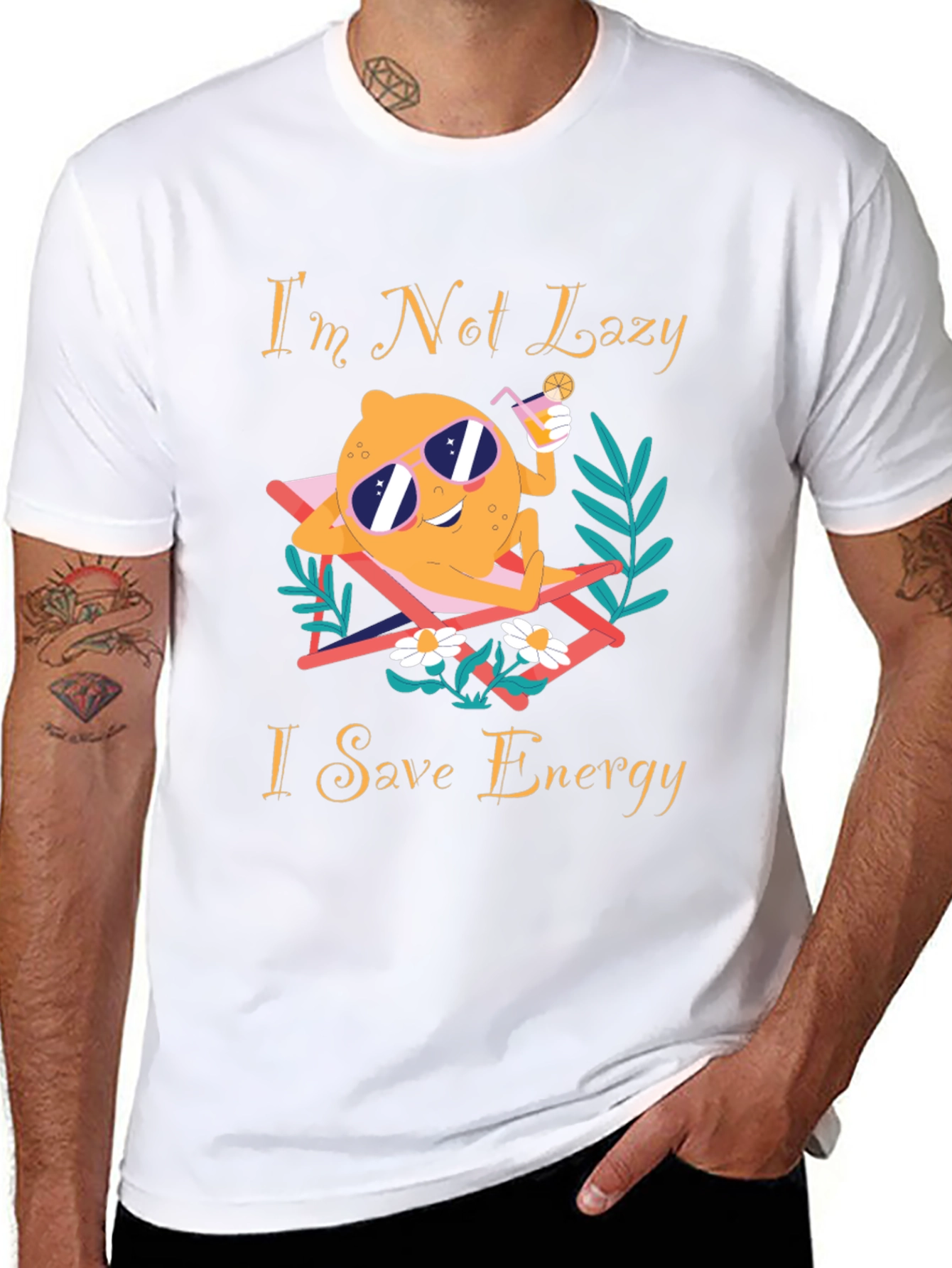 Im Not Lazy I Save Energy Graphic T-Shirt