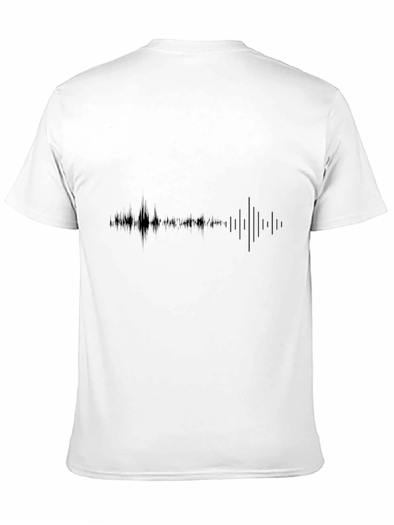 Minimalist Soundwave Graphic Tee - Black Cotton
