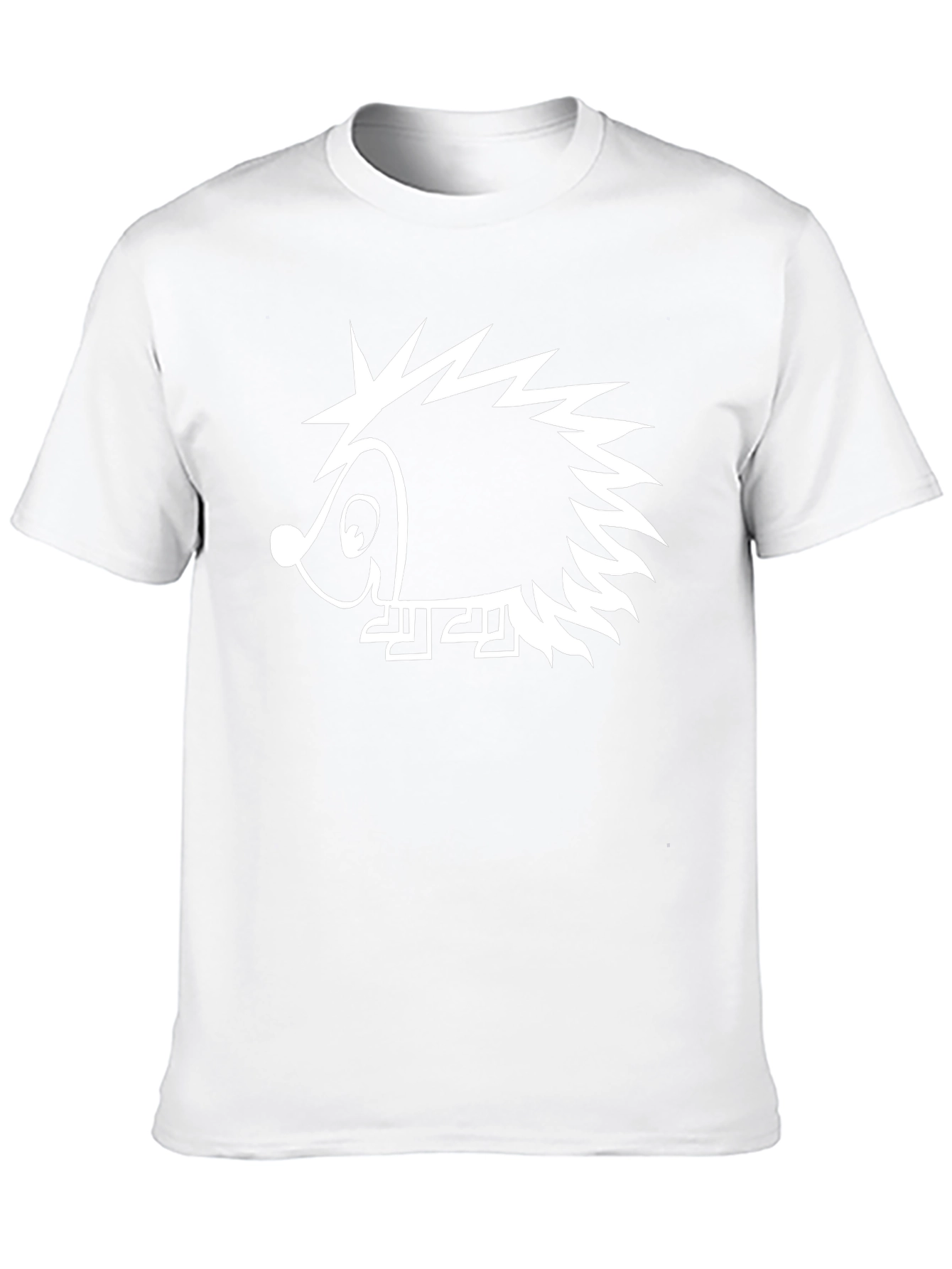 Fun Hedgehog Graphic Tee - Black Casual T-Shirt