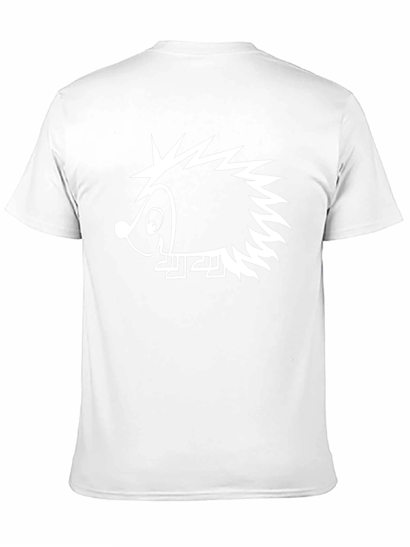 Fun Hedgehog Graphic Tee - Black Casual T-Shirt