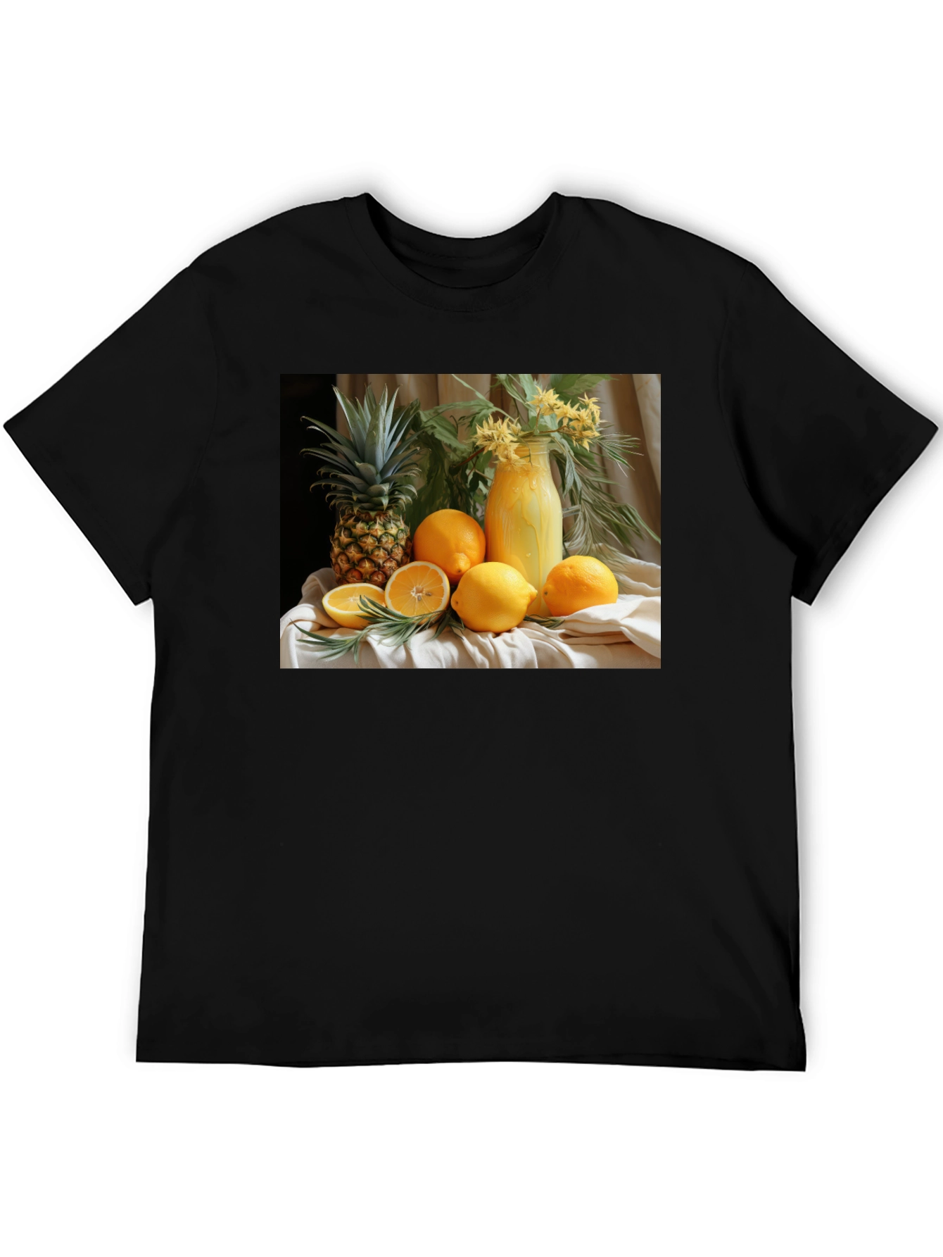 Fruit Still Life Graphic Tee - Trendy Casual Shirt