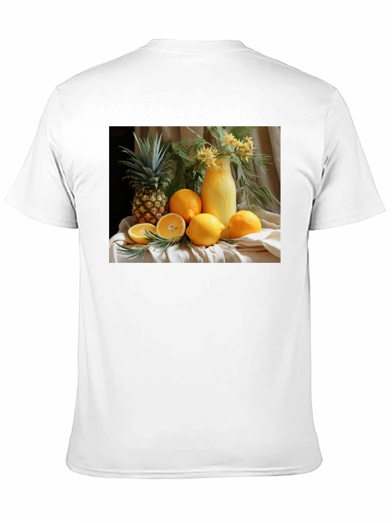 Fruit Still Life Graphic Tee - Trendy Casual Shirt