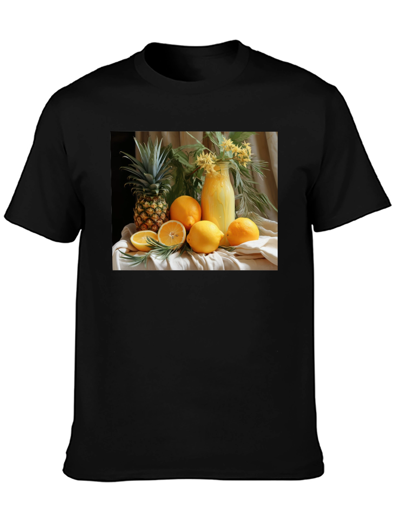 Fruit Still Life Graphic Tee - Trendy Casual Shirt