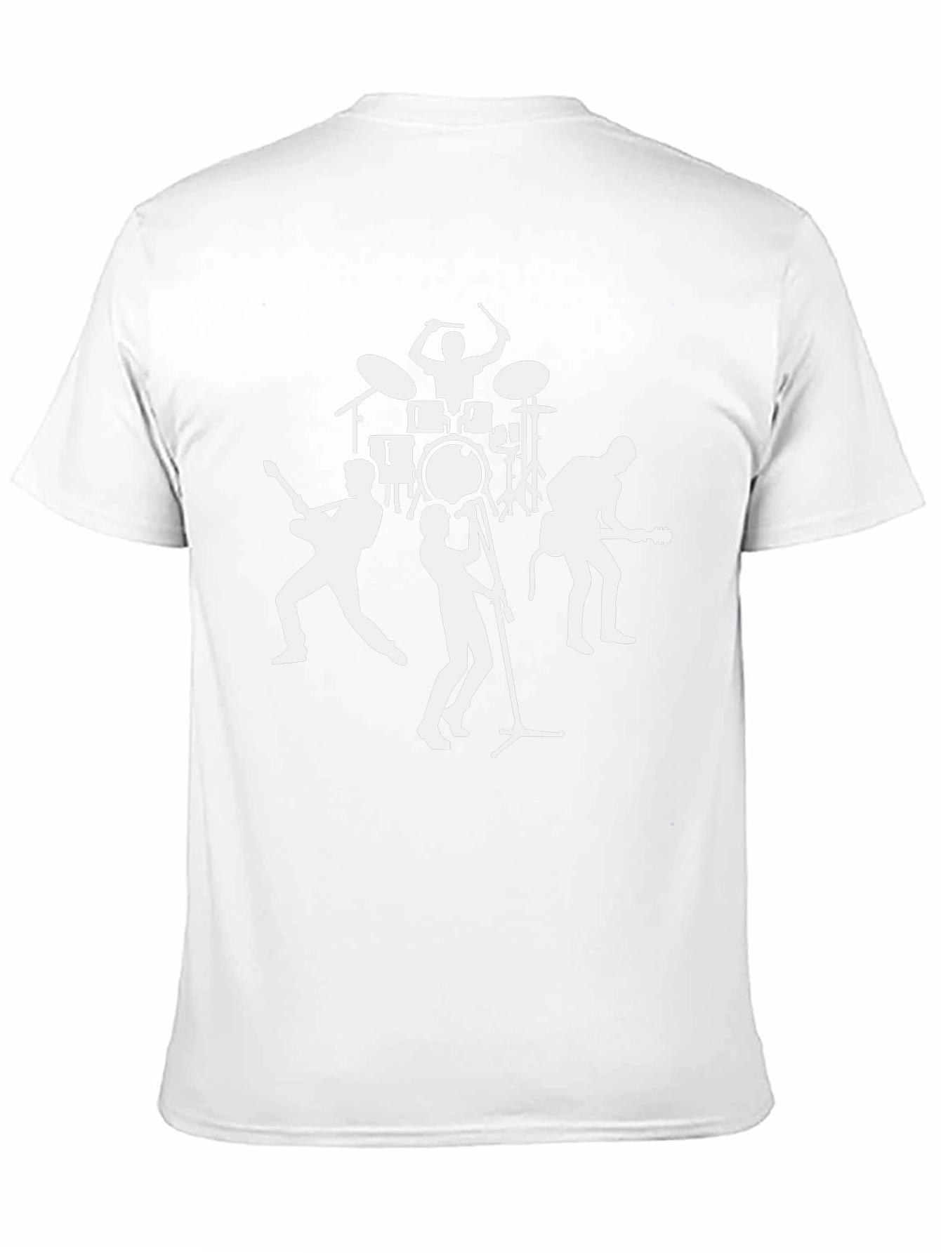 Music Band Graphic Print Black T-Shirt
