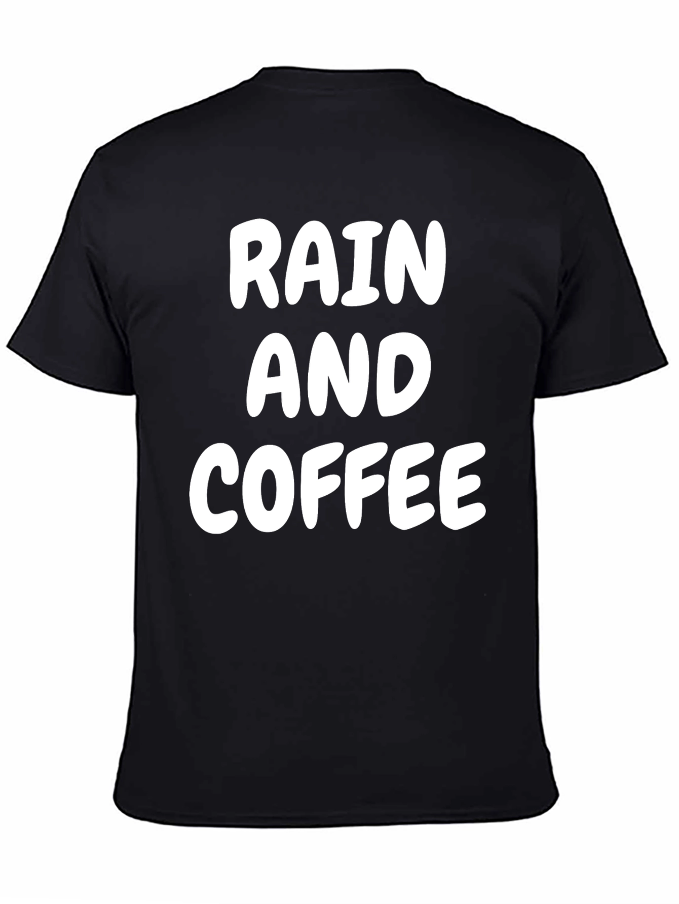 Rain and Coffee Black T-Shirt